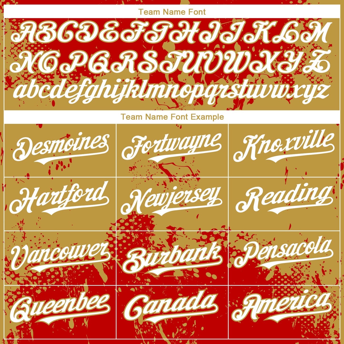Custom Red White-Old Gold Abstract Splatter Grunge Paint Authentic Baseball Jersey baseball jersey product view 4