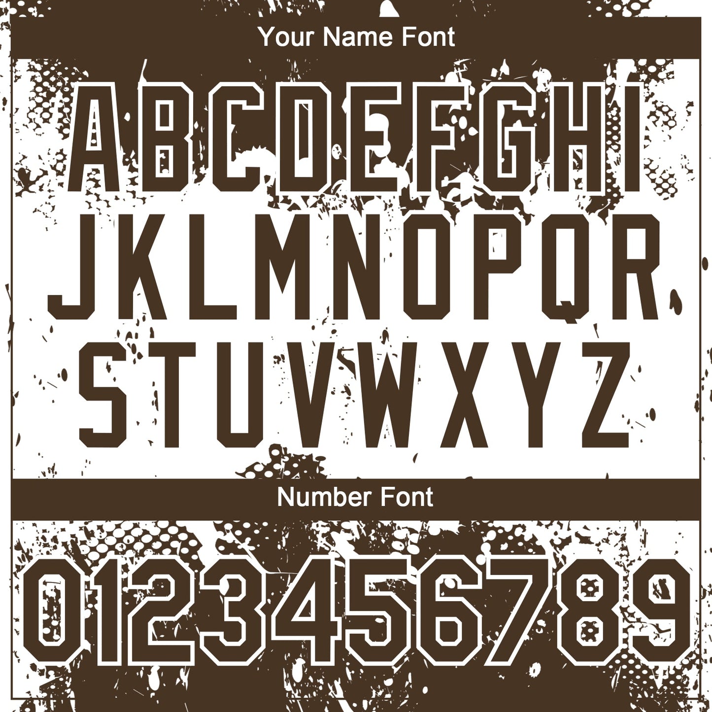 Custom Brown White Abstract Splatter Grunge Paint Authentic Baseball Jersey baseball jersey product view 5