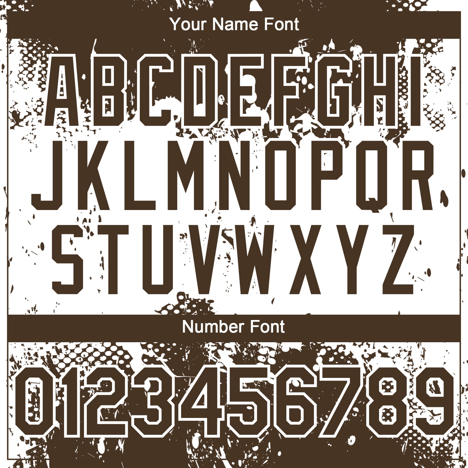 Custom Brown White Abstract Splatter Grunge Paint Authentic Baseball Jersey baseball jersey product view 5