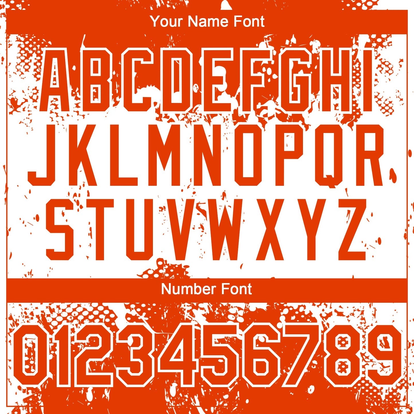 Custom Orange White Abstract Splatter Grunge Paint Authentic Baseball Jersey baseball jersey product view 5