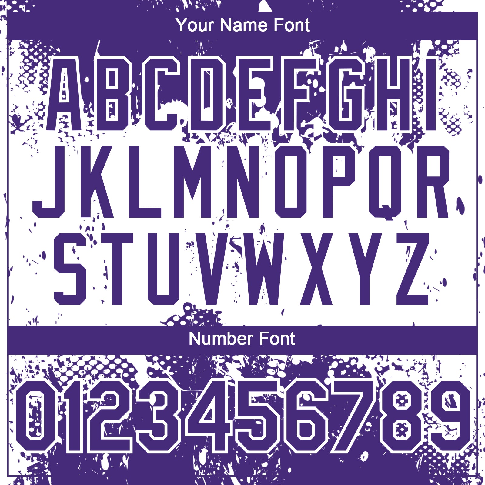 Custom Purple White Abstract Splatter Grunge Paint Authentic Baseball Jersey baseball jersey product view 5