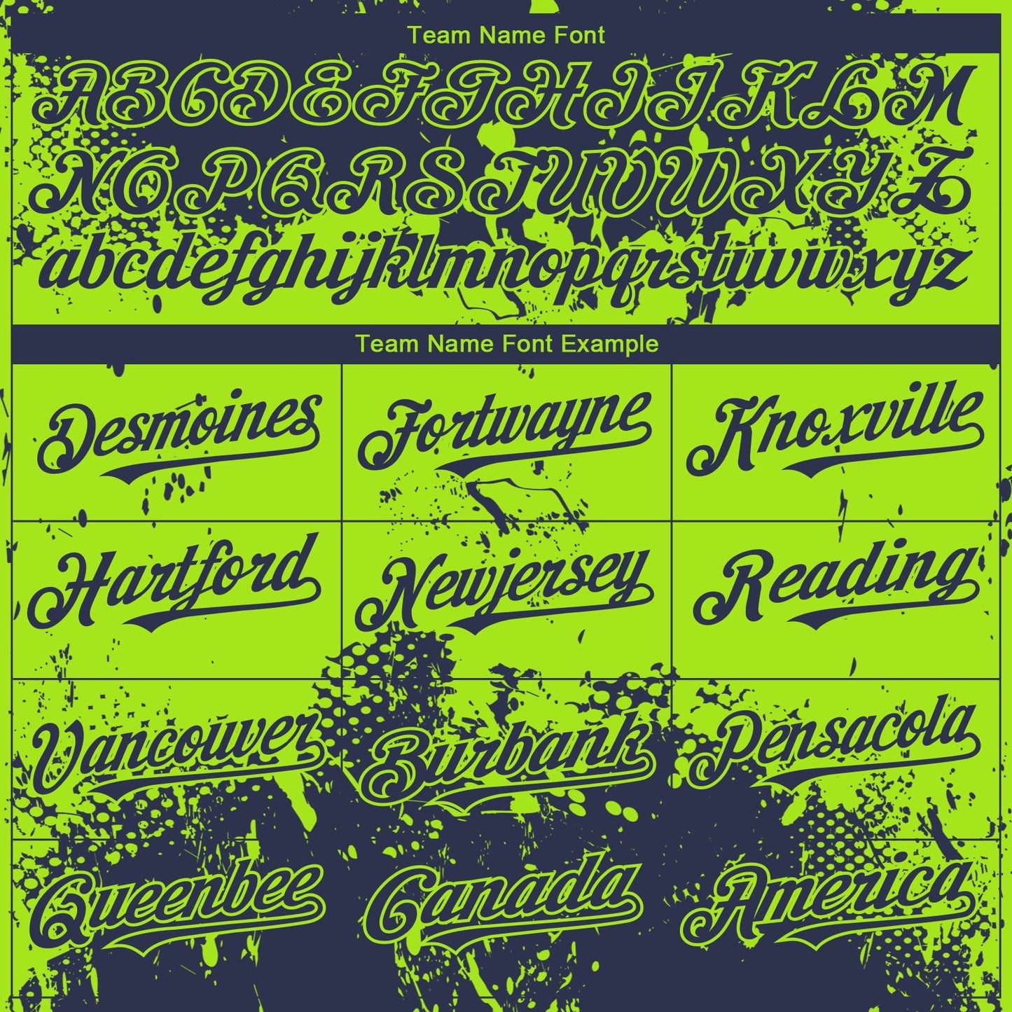 Custom Navy Neon Green Abstract Splatter Grunge Paint Authentic Baseball Jersey baseball jersey product view 4
