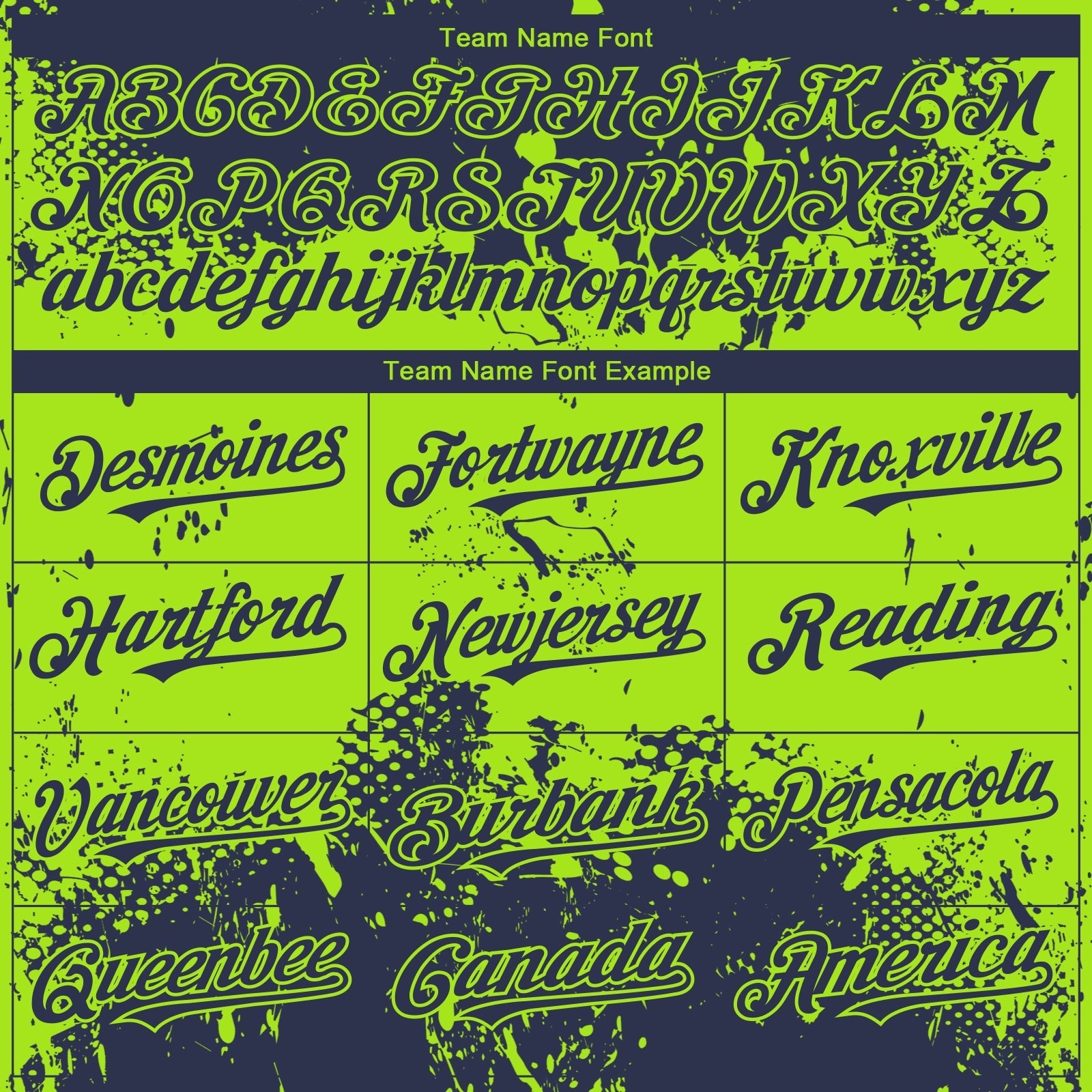 Custom Navy Neon Green Abstract Splatter Grunge Paint Authentic Baseball Jersey baseball jersey product view 4