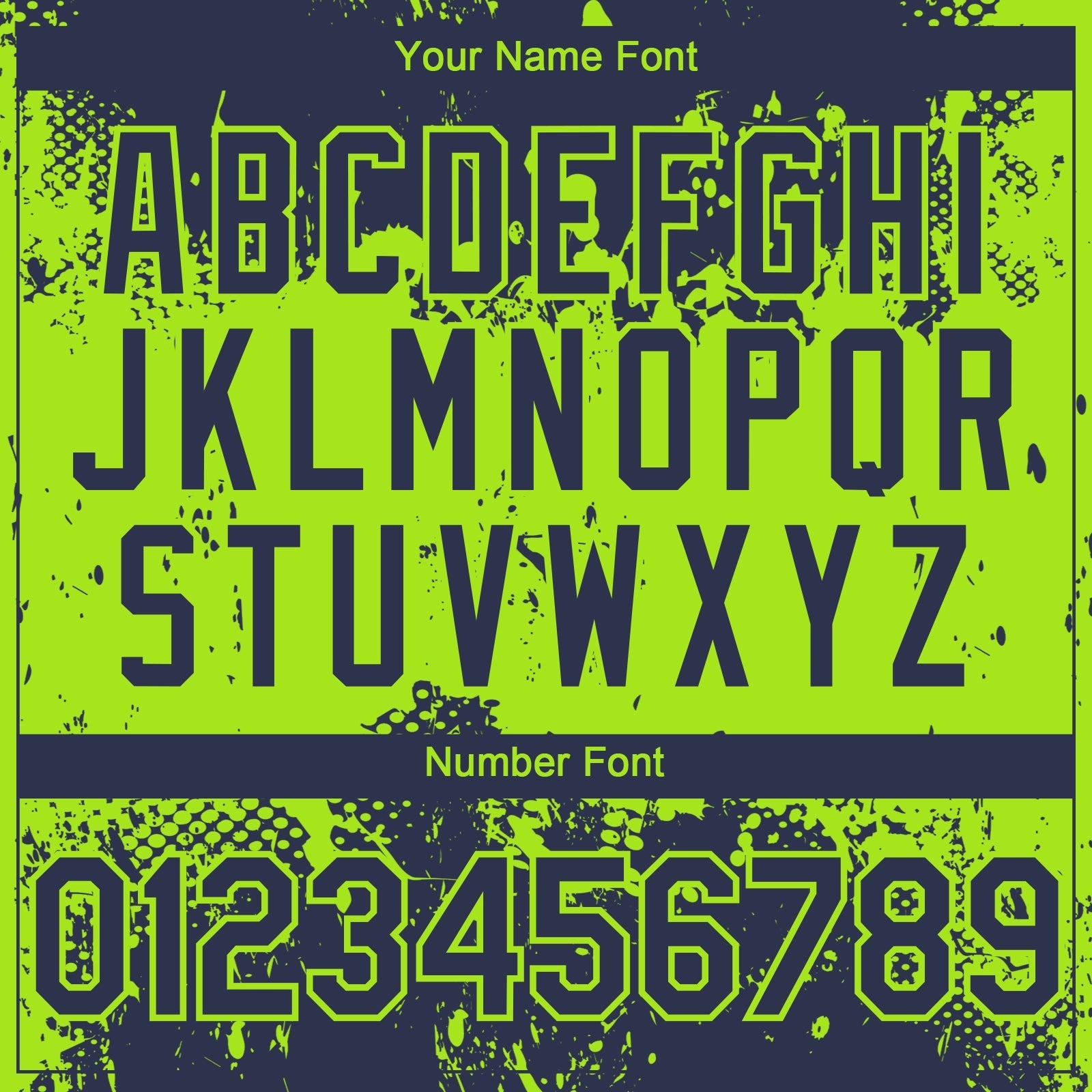 Custom Navy Neon Green Abstract Splatter Grunge Paint Authentic Baseball Jersey baseball jersey product view 5