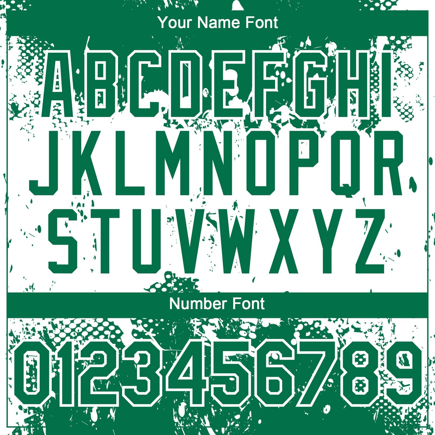 Custom Kelly Green White Abstract Splatter Grunge Paint Authentic Baseball Jersey baseball jersey product view 5