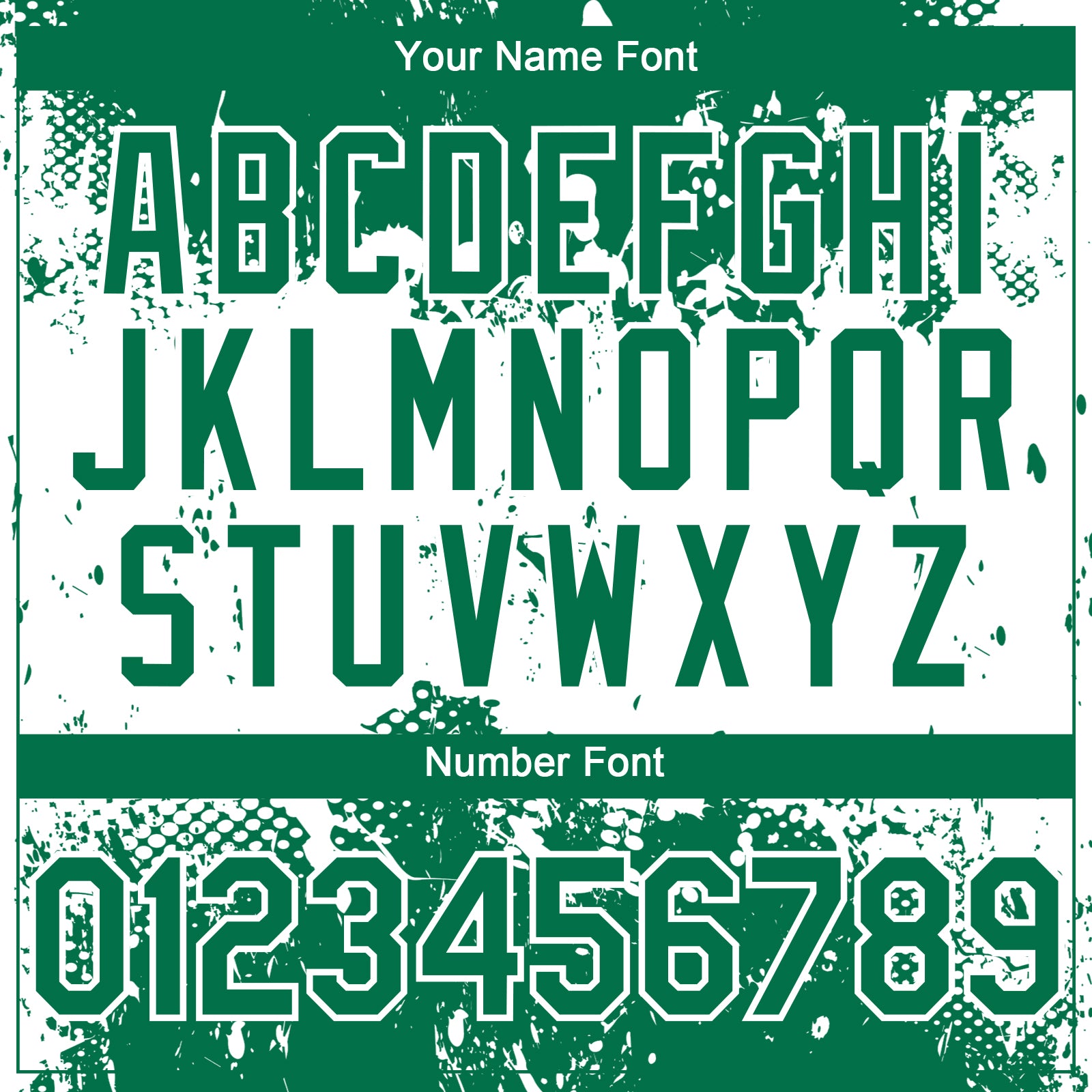 Custom Kelly Green White Abstract Splatter Grunge Paint Authentic Baseball Jersey baseball jersey product view 5