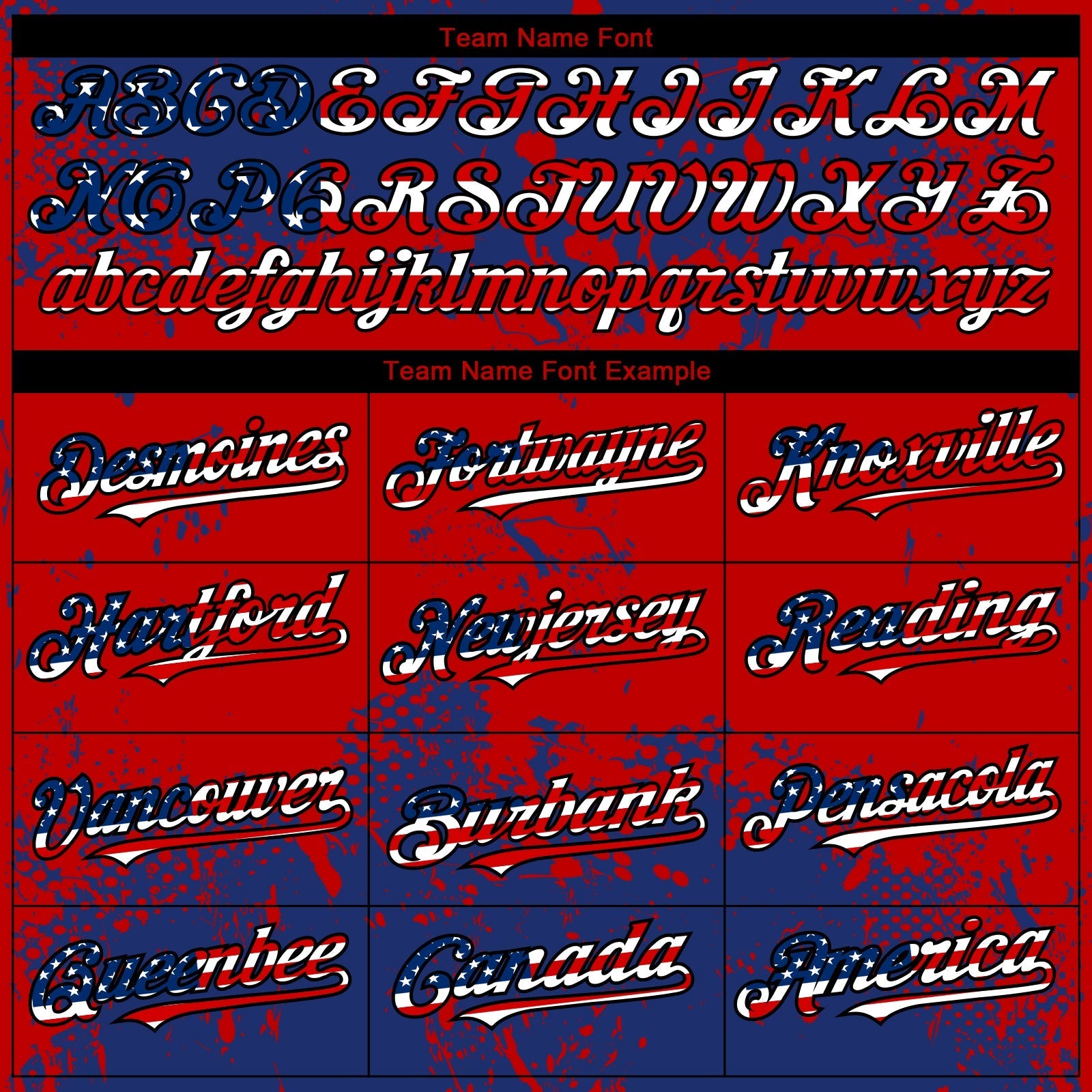 Custom Royal USA Flag Red-Black Abstract Splatter Grunge Paint Authentic Baseball Jersey baseball jersey product view 4
