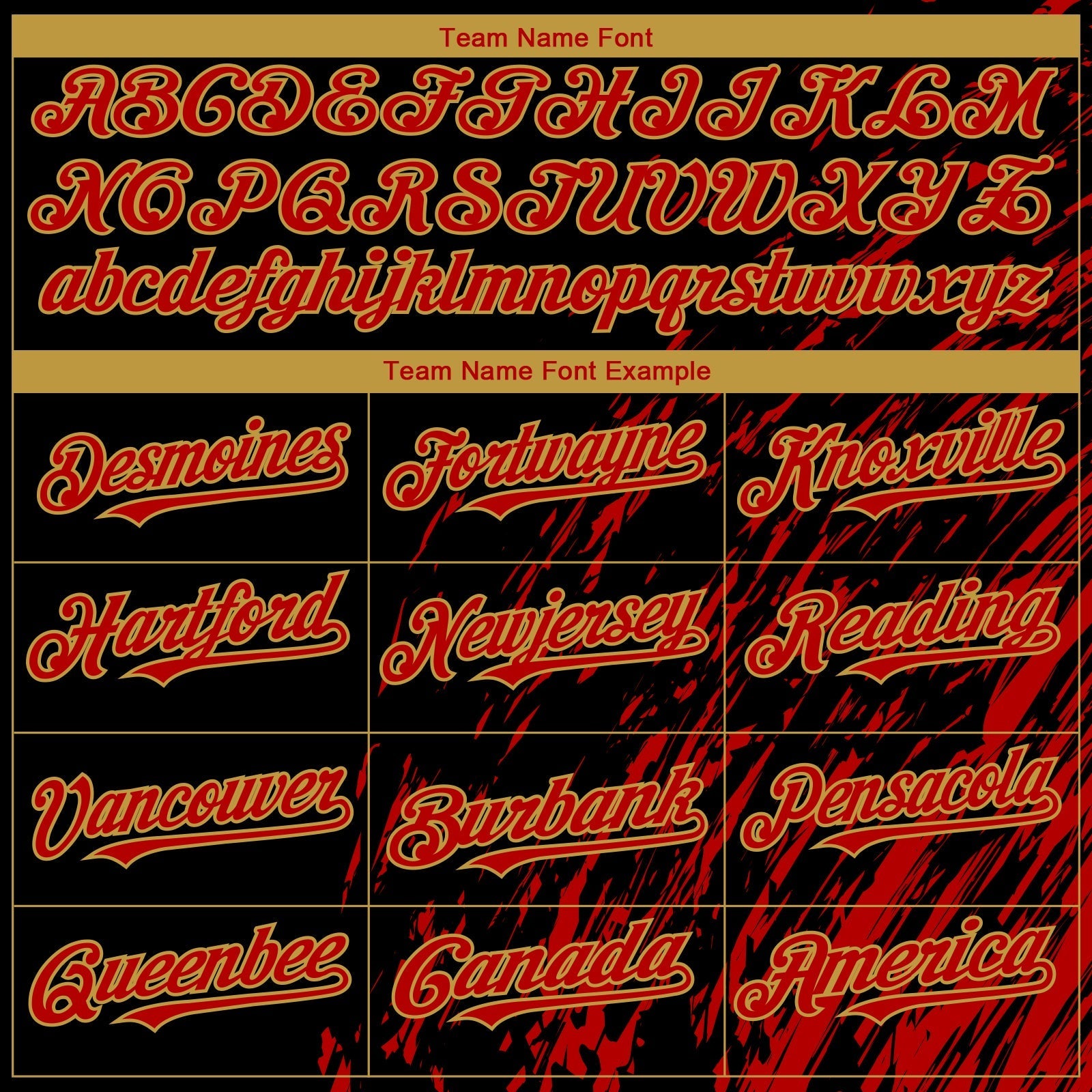 Custom Black Red-Old Gold Paint Stroke Grunge Streak Authentic Baseball Jersey baseball jersey product view 4