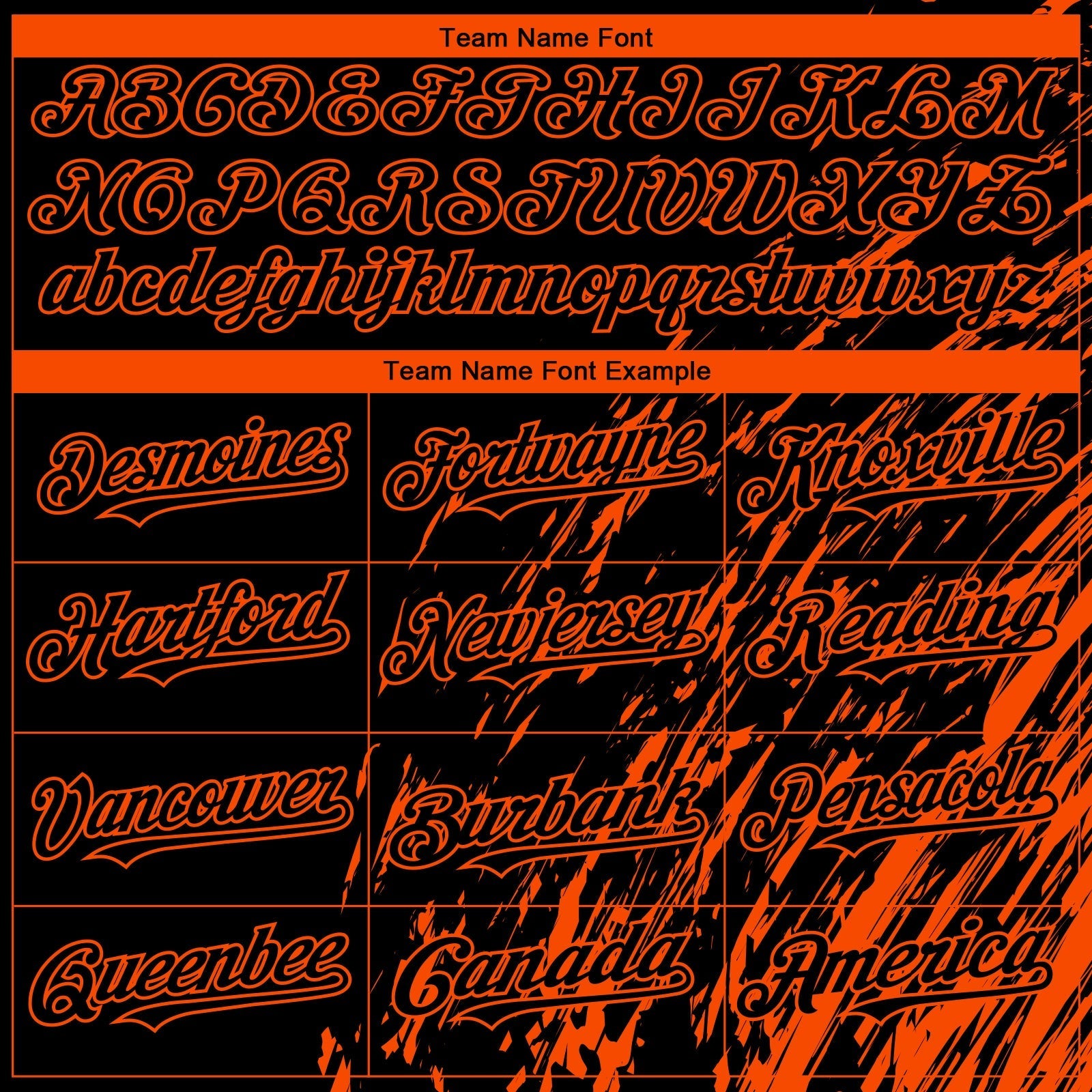 Custom Black Orange Paint Stroke Grunge Streak Authentic Baseball Jersey baseball jersey product view 4