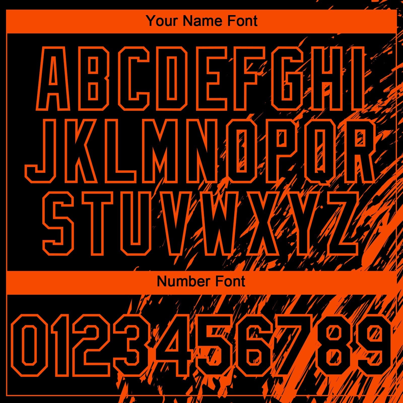 Custom Black Orange Paint Stroke Grunge Streak Authentic Baseball Jersey baseball jersey product view 5