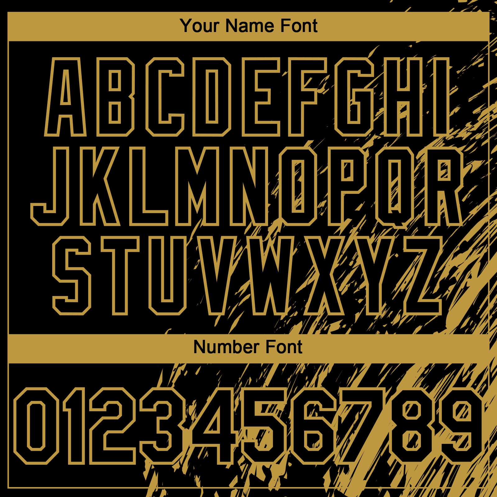Custom Black Old Gold Paint Stroke Grunge Streak Authentic Baseball Jersey baseball jersey product view 5