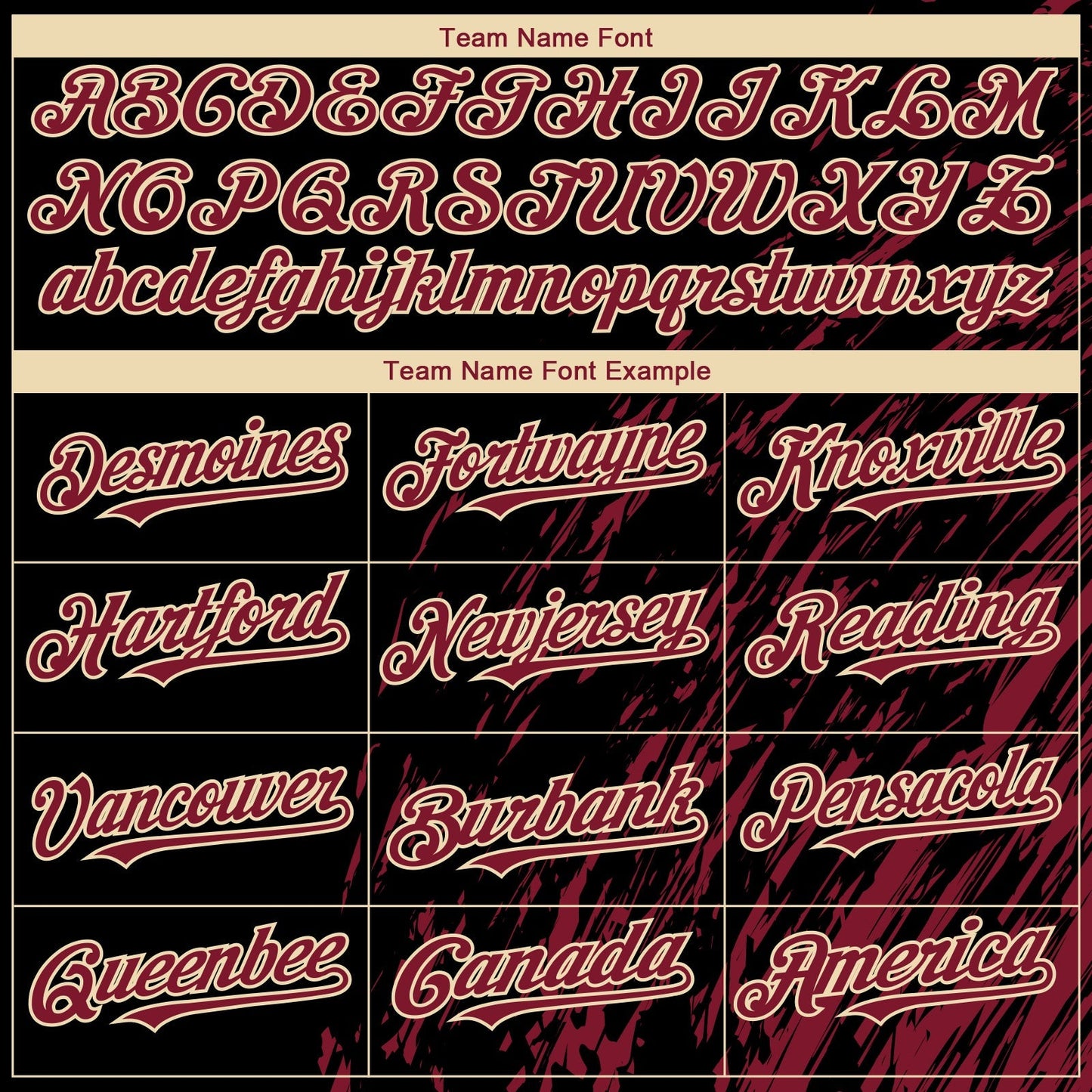 Custom Black Crimson-Cream Paint Stroke Grunge Streak Authentic Baseball Jersey baseball jersey product view 4