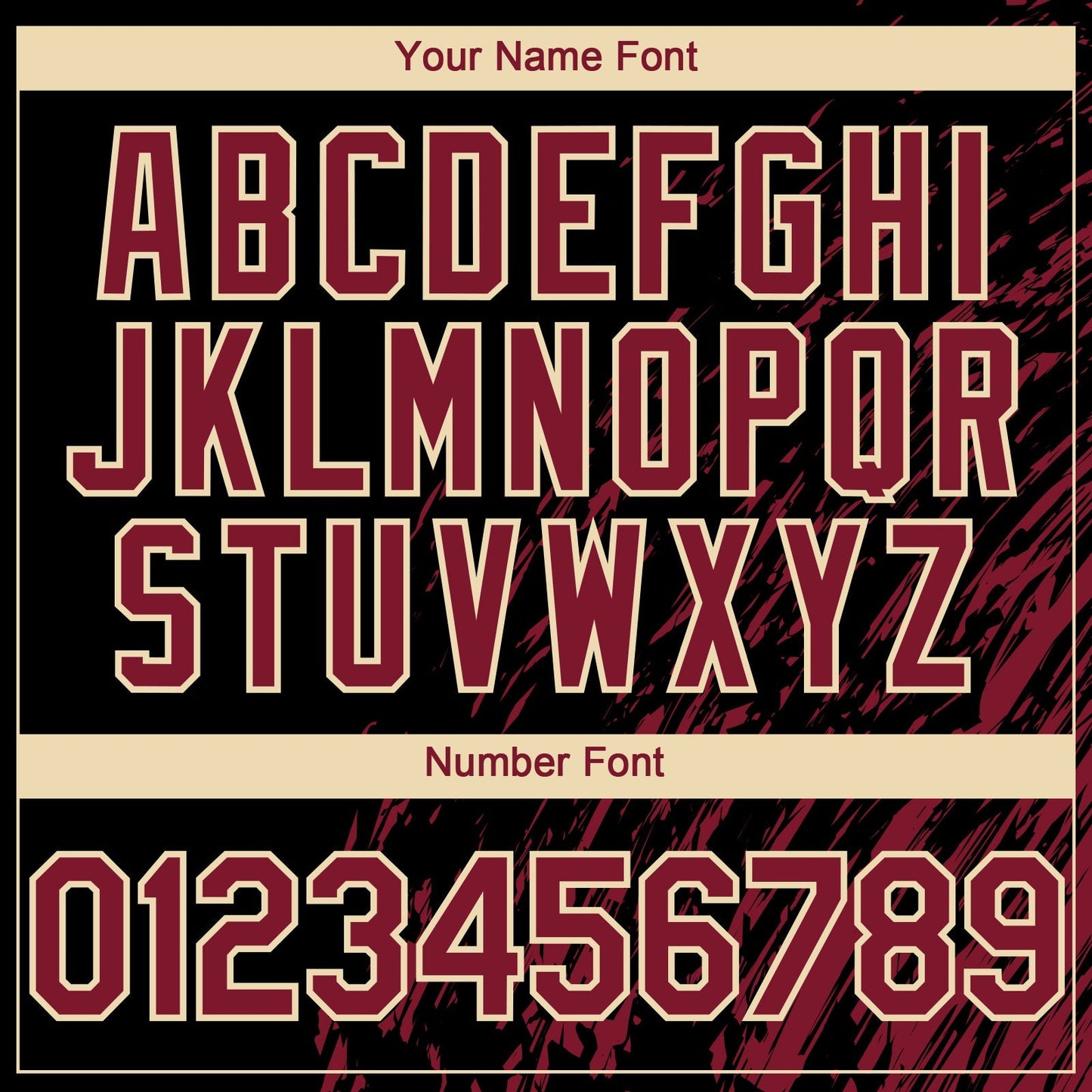Custom Black Crimson-Cream Paint Stroke Grunge Streak Authentic Baseball Jersey baseball jersey product view 5