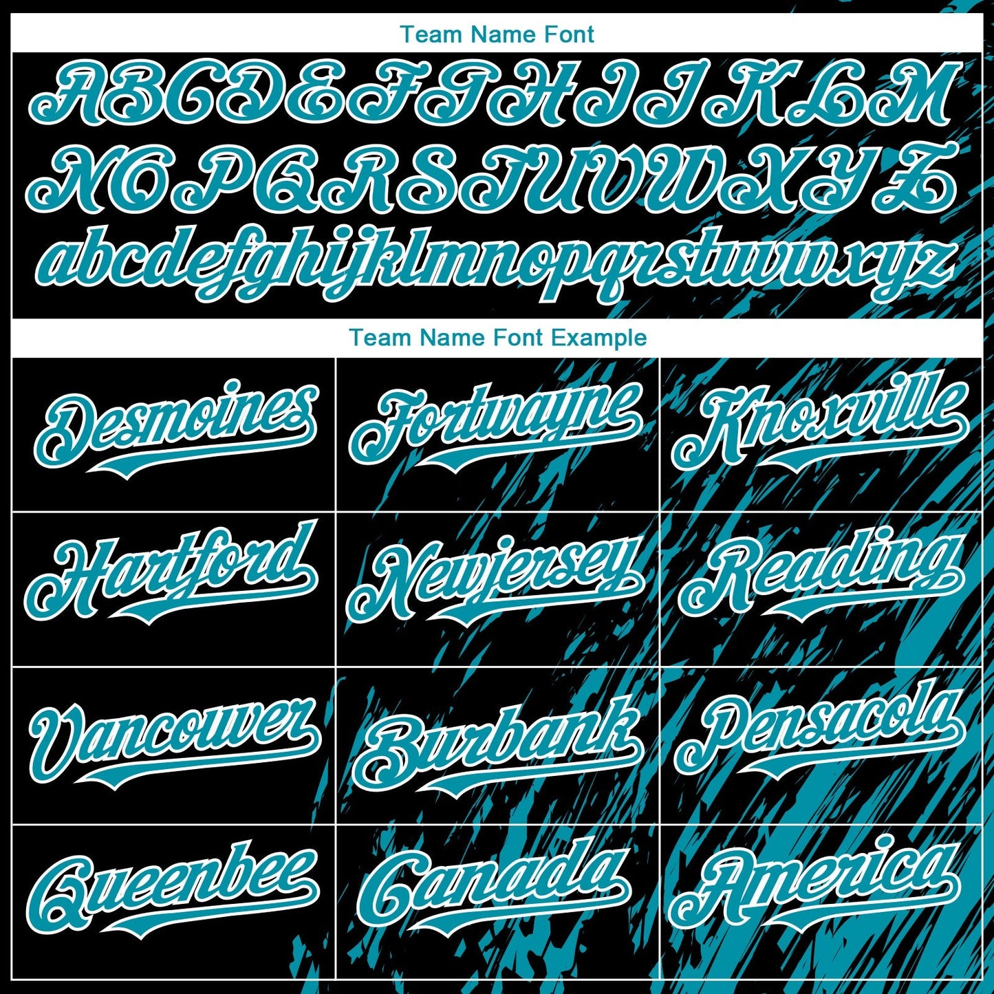 Custom Black Teal-White Paint Stroke Grunge Streak Authentic Baseball Jersey baseball jersey product view 4