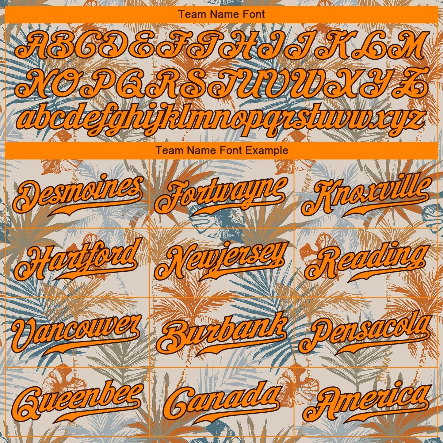 Custom Cream Bay Orange-Brown 3D Pattern Design Hawaii Palm Leaves Authentic Baseball Jersey baseball jersey product view 4