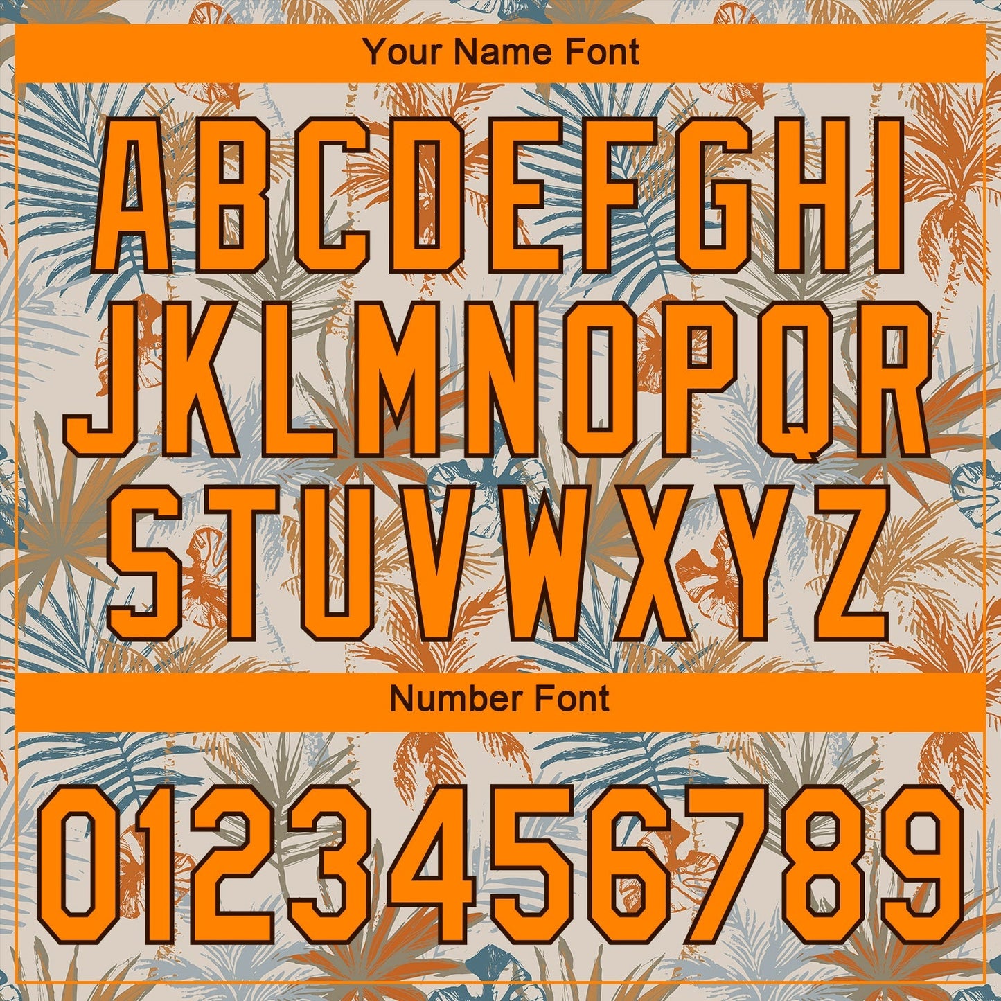 Custom Cream Bay Orange-Brown 3D Pattern Design Hawaii Palm Leaves Authentic Baseball Jersey baseball jersey product view 5