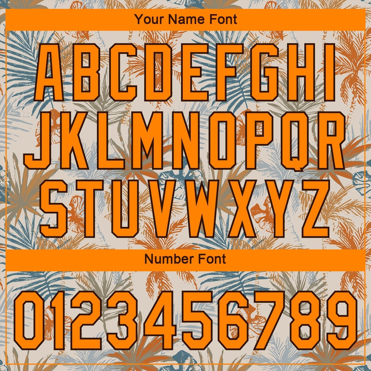 Custom Cream Bay Orange-Brown 3D Pattern Design Hawaii Palm Leaves Authentic Baseball Jersey baseball jersey product view 5