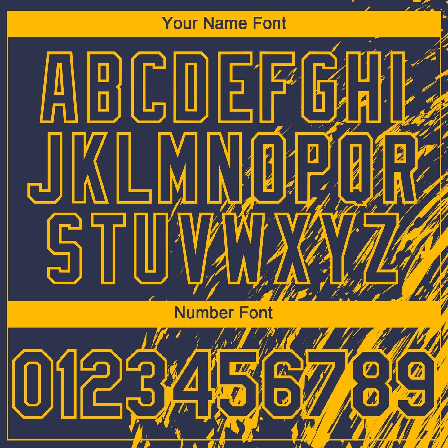 Custom Navy Gold Paint Stroke Grunge Streak Authentic Baseball Jersey baseball jersey product view 5