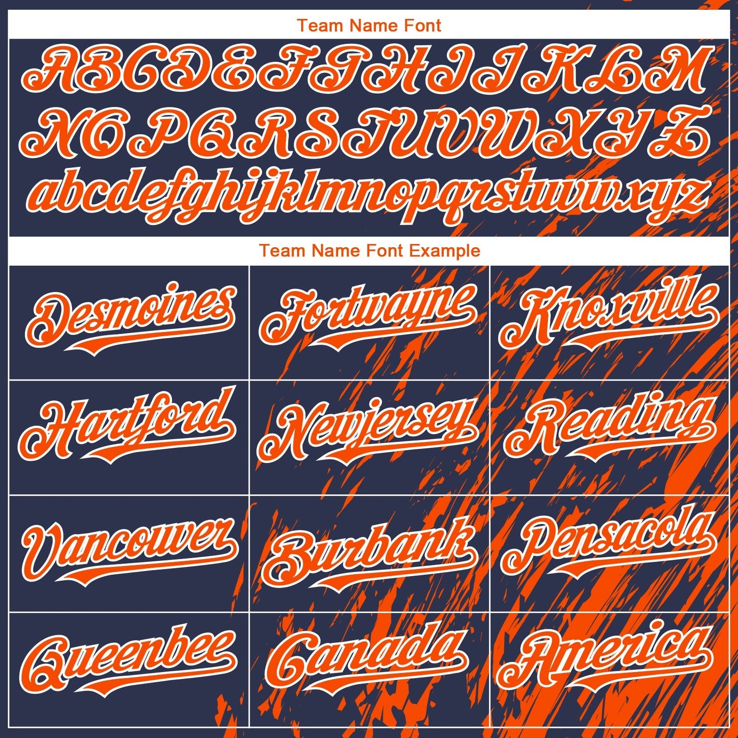 Custom Navy Orange-White Paint Stroke Grunge Streak Authentic Baseball Jersey baseball jersey product view 4