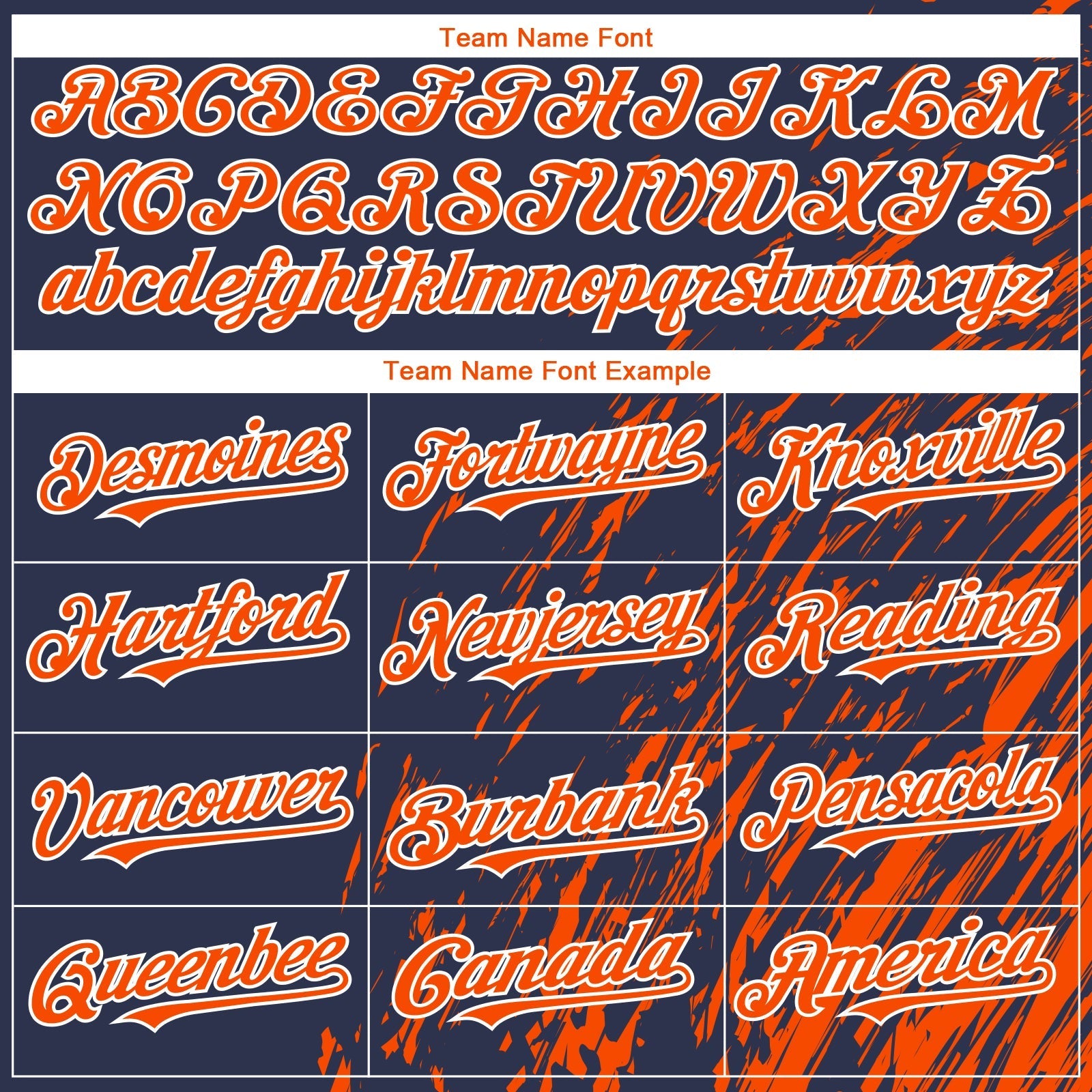 Custom Navy Orange-White Paint Stroke Grunge Streak Authentic Baseball Jersey baseball jersey product view 4