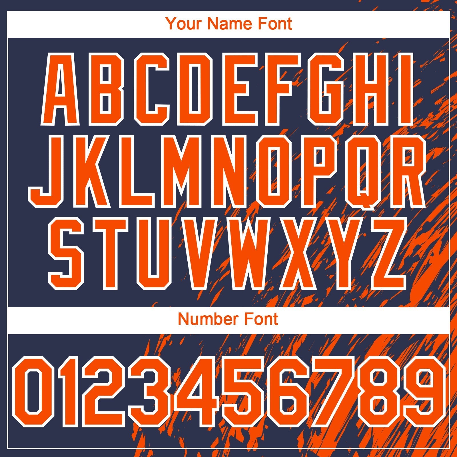 Custom Navy Orange-White Paint Stroke Grunge Streak Authentic Baseball Jersey baseball jersey product view 5