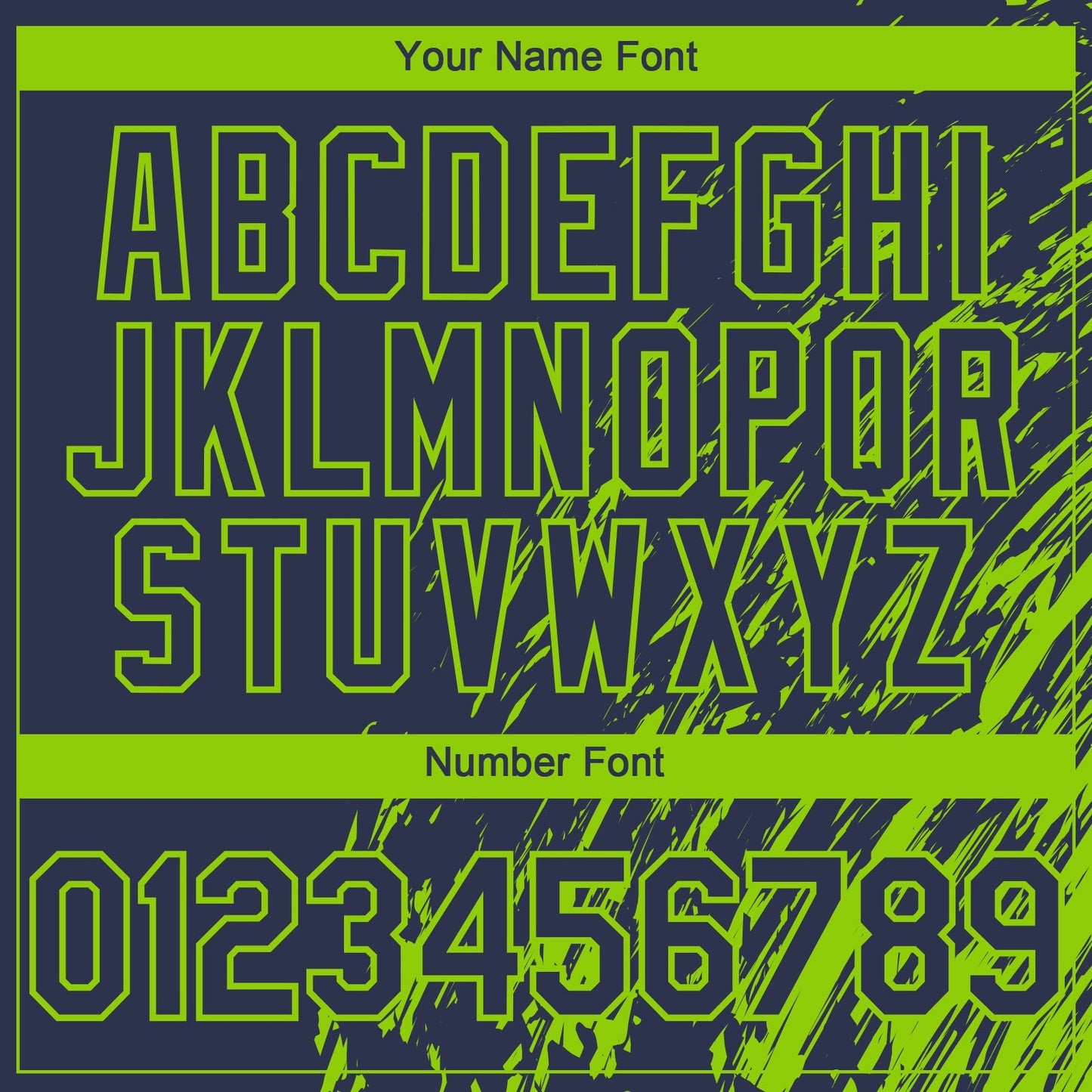 Custom Navy Neon Green Paint Stroke Grunge Streak Authentic Baseball Jersey baseball jersey product view 5