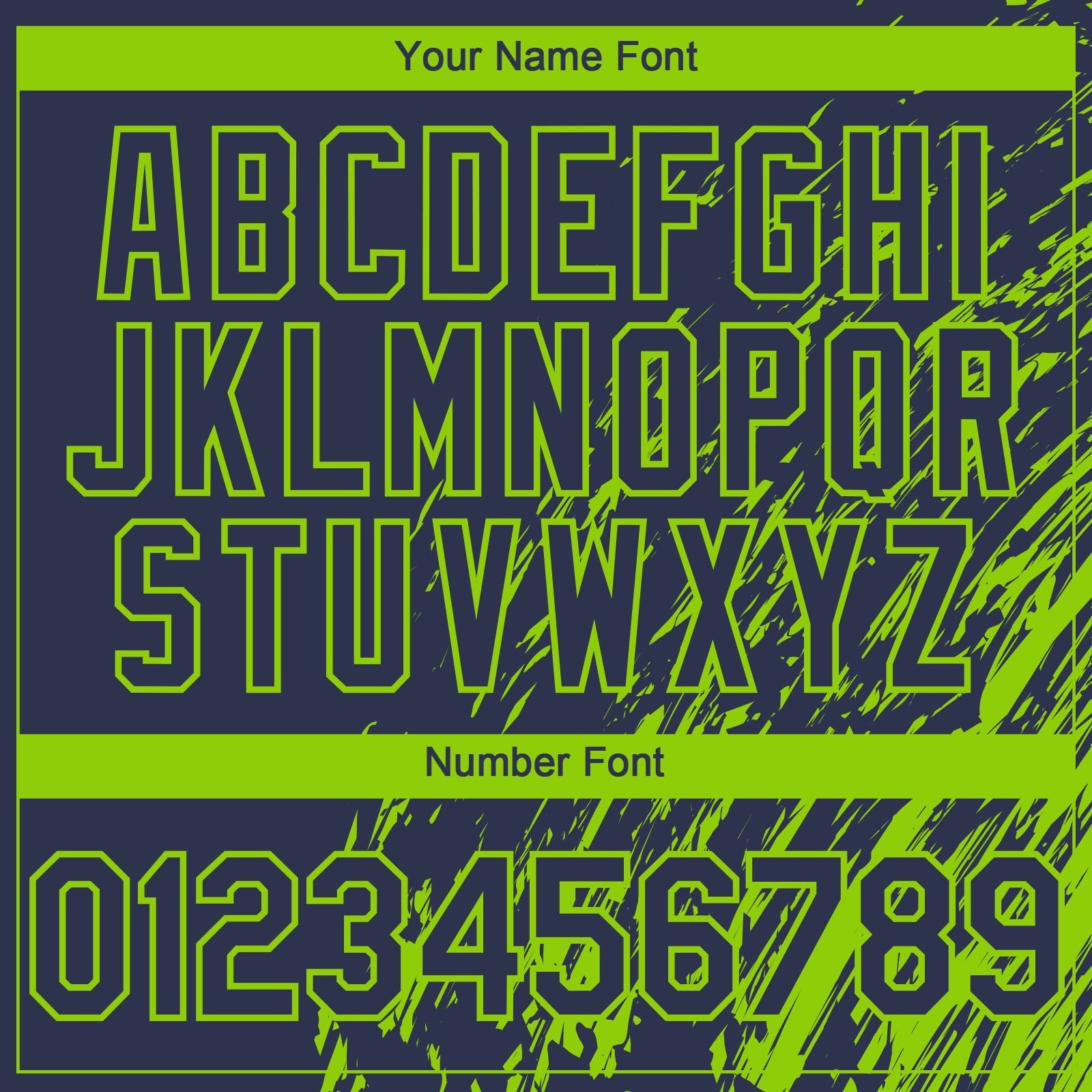 Custom Navy Neon Green Paint Stroke Grunge Streak Authentic Baseball Jersey baseball jersey product view 5