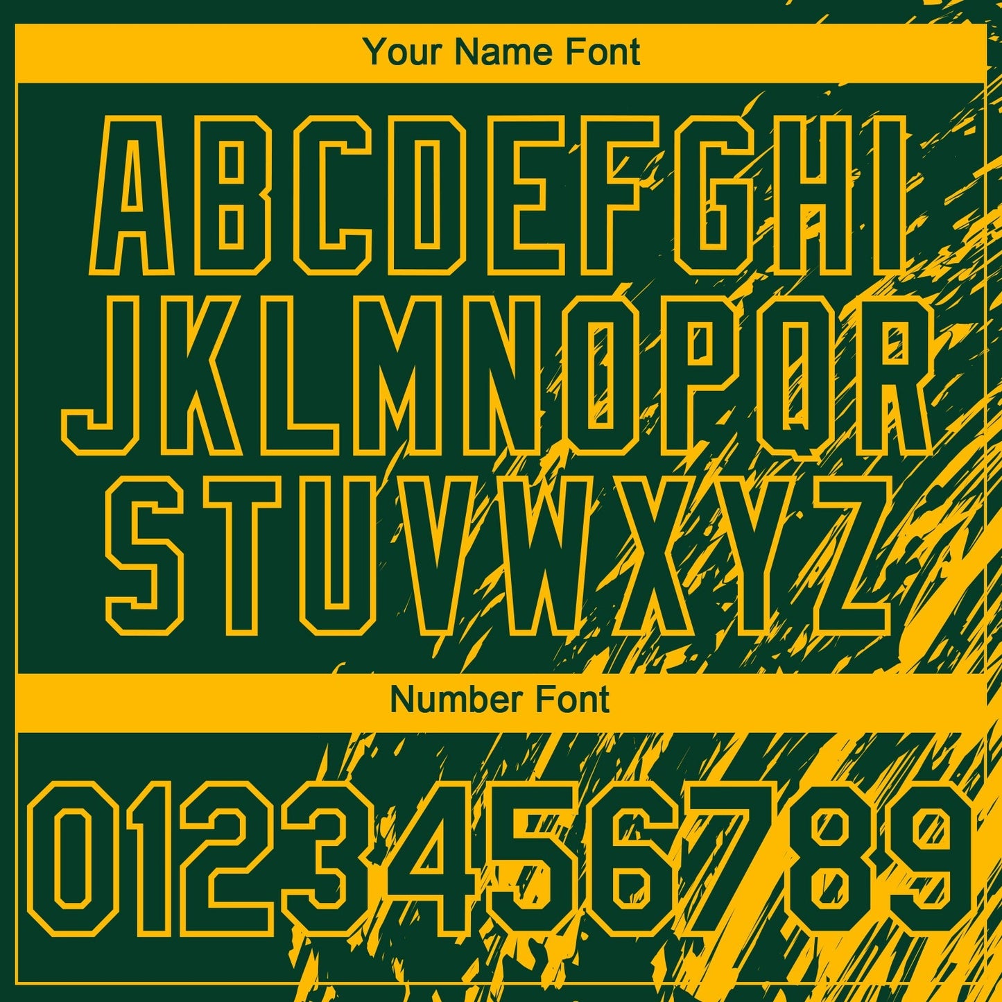 Custom Green Gold Paint Stroke Grunge Streak Authentic Baseball Jersey baseball jersey product view 5