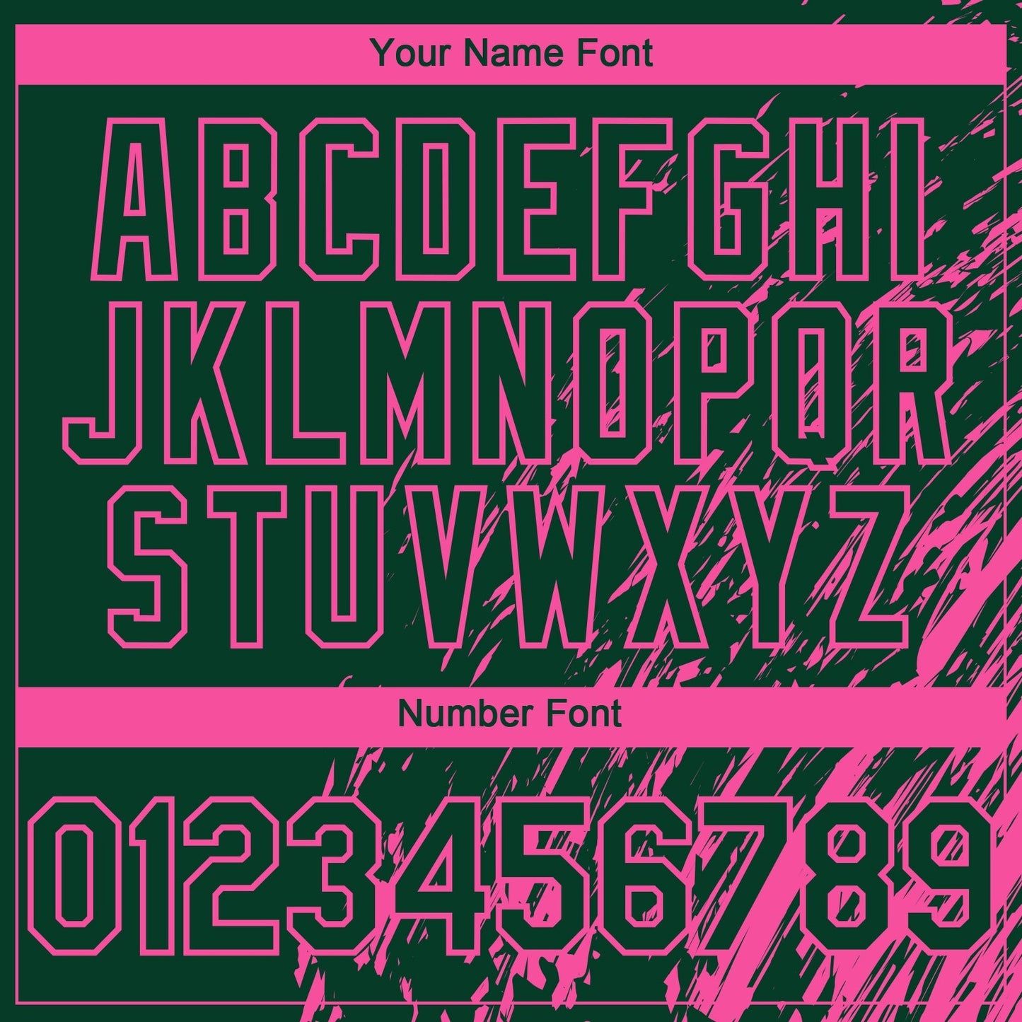 Custom Green Pink Paint Stroke Grunge Streak Authentic Baseball Jersey baseball jersey product view 5