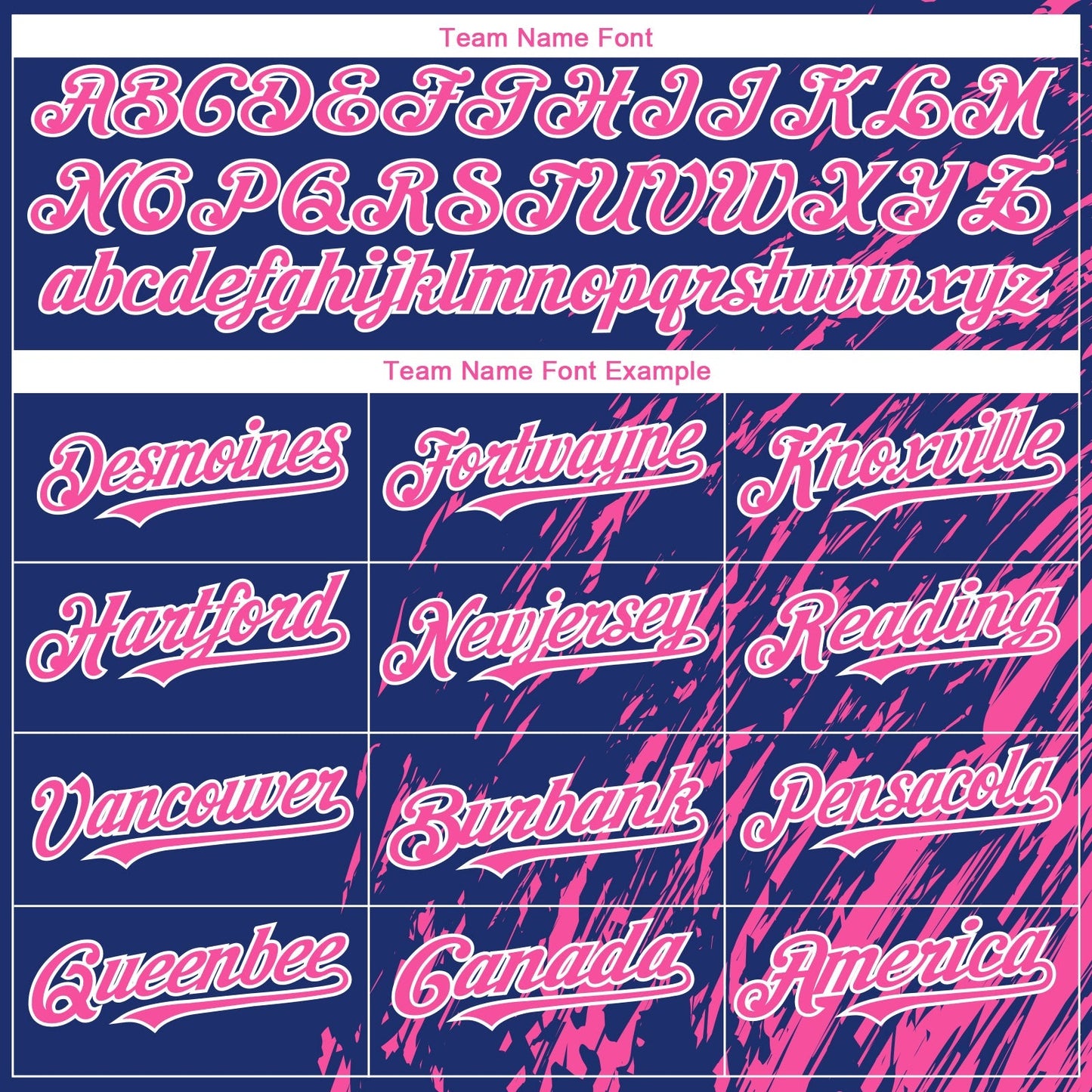 Custom Royal Pink-White Paint Stroke Grunge Streak Authentic Baseball Jersey baseball jersey product view 4