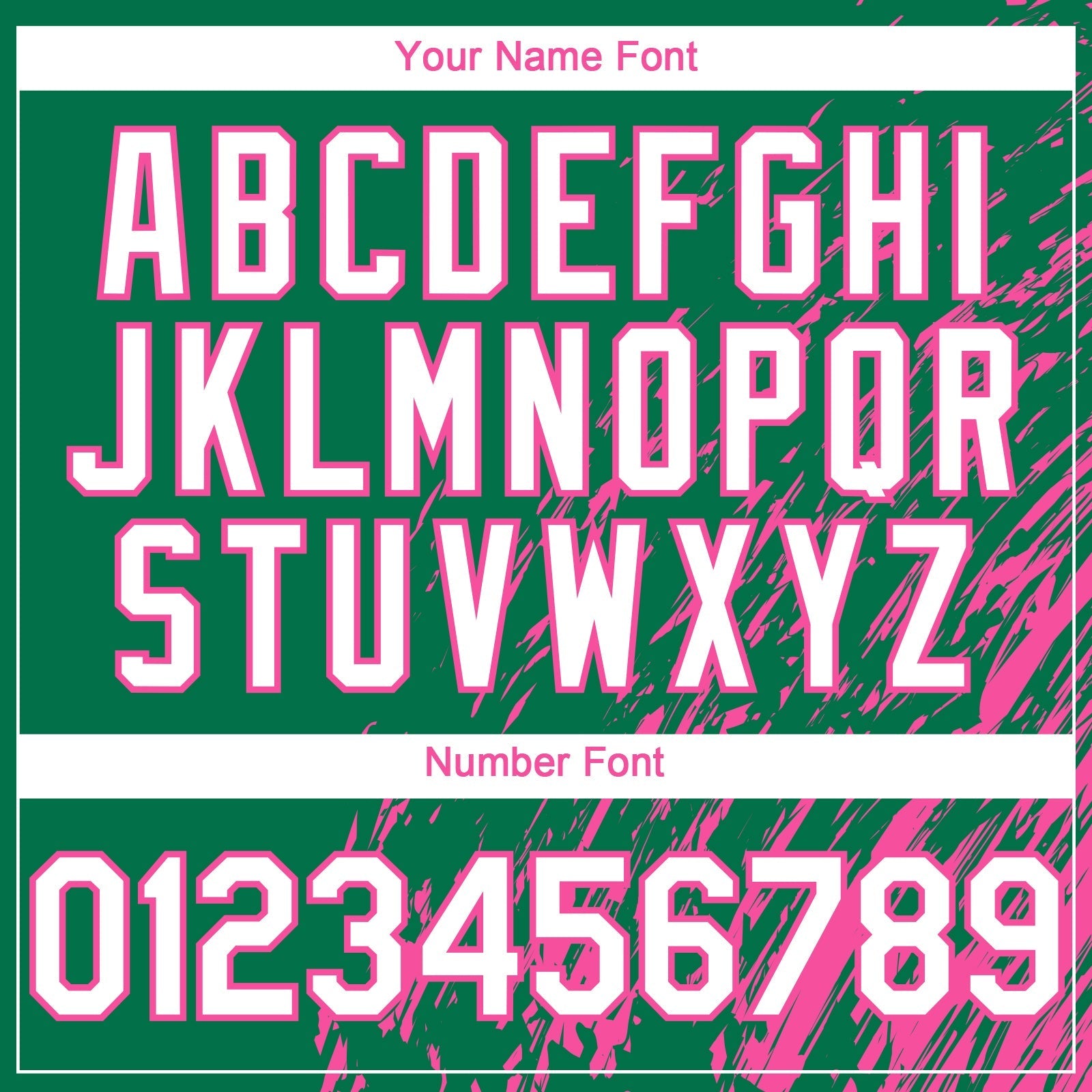 Custom Kelly Green White-Pink Paint Stroke Grunge Streak Authentic Baseball Jersey baseball jersey product view 5