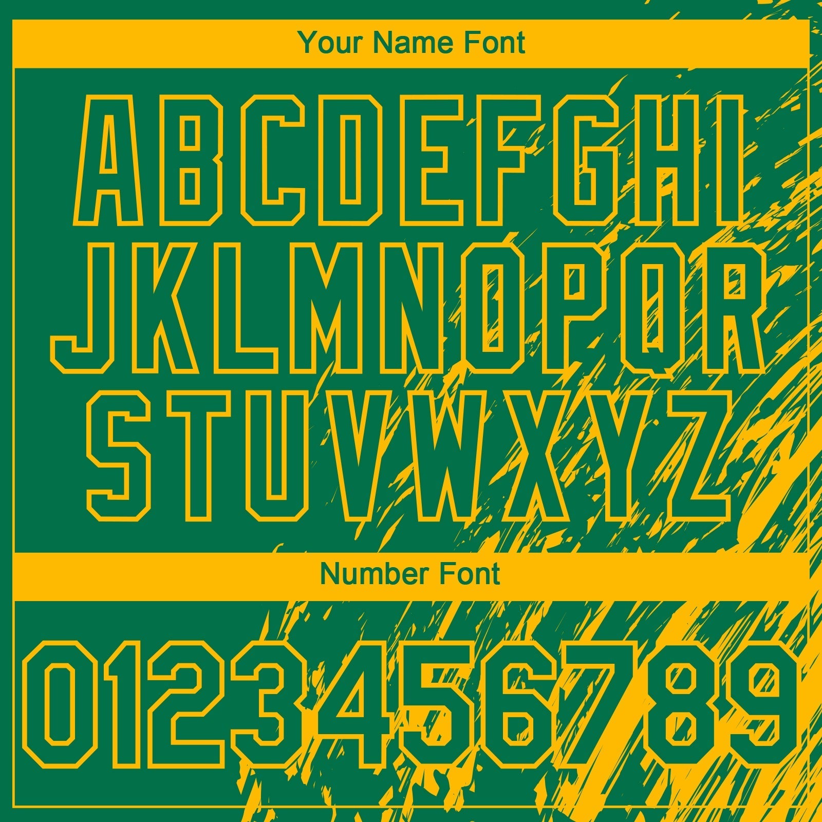 Custom Kelly Green Gold Paint Stroke Grunge Streak Authentic Baseball Jersey baseball jersey product view 5