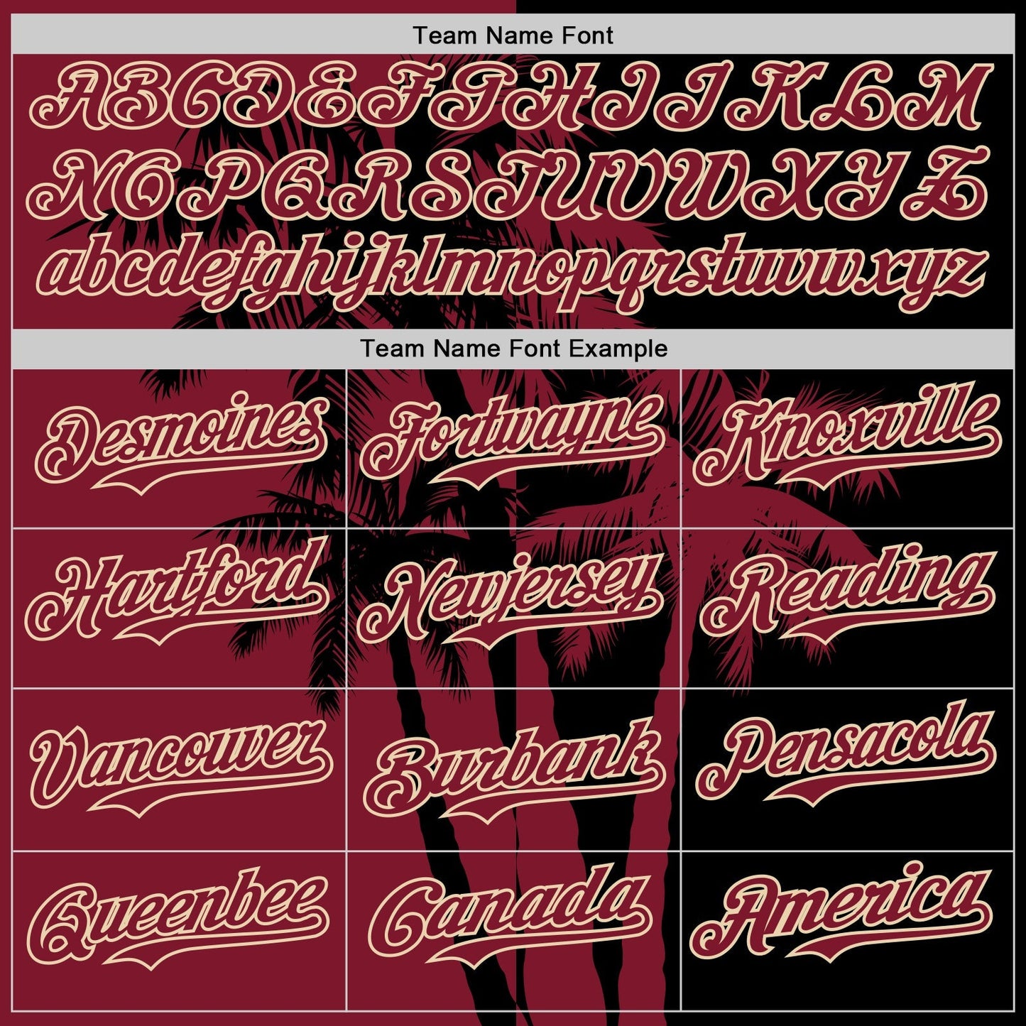 Custom Black Crimson-City Cream Hawaii Palm Trees Tropical Coconut Authentic Baseball Jersey baseball jersey product view 4