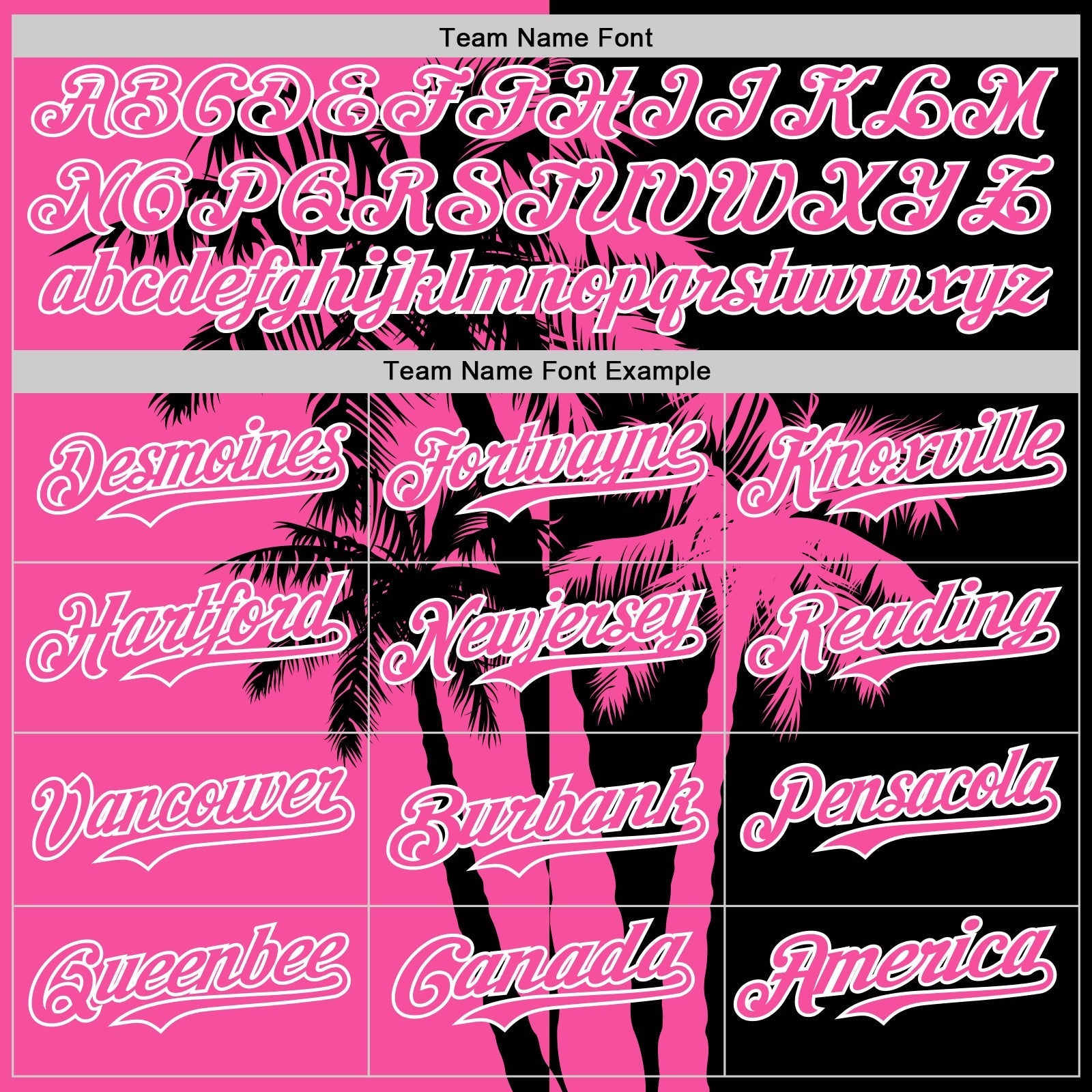 Custom Black Pink-White Hawaii Palm Trees Tropical Coconut Authentic Baseball Jersey baseball jersey product view 4