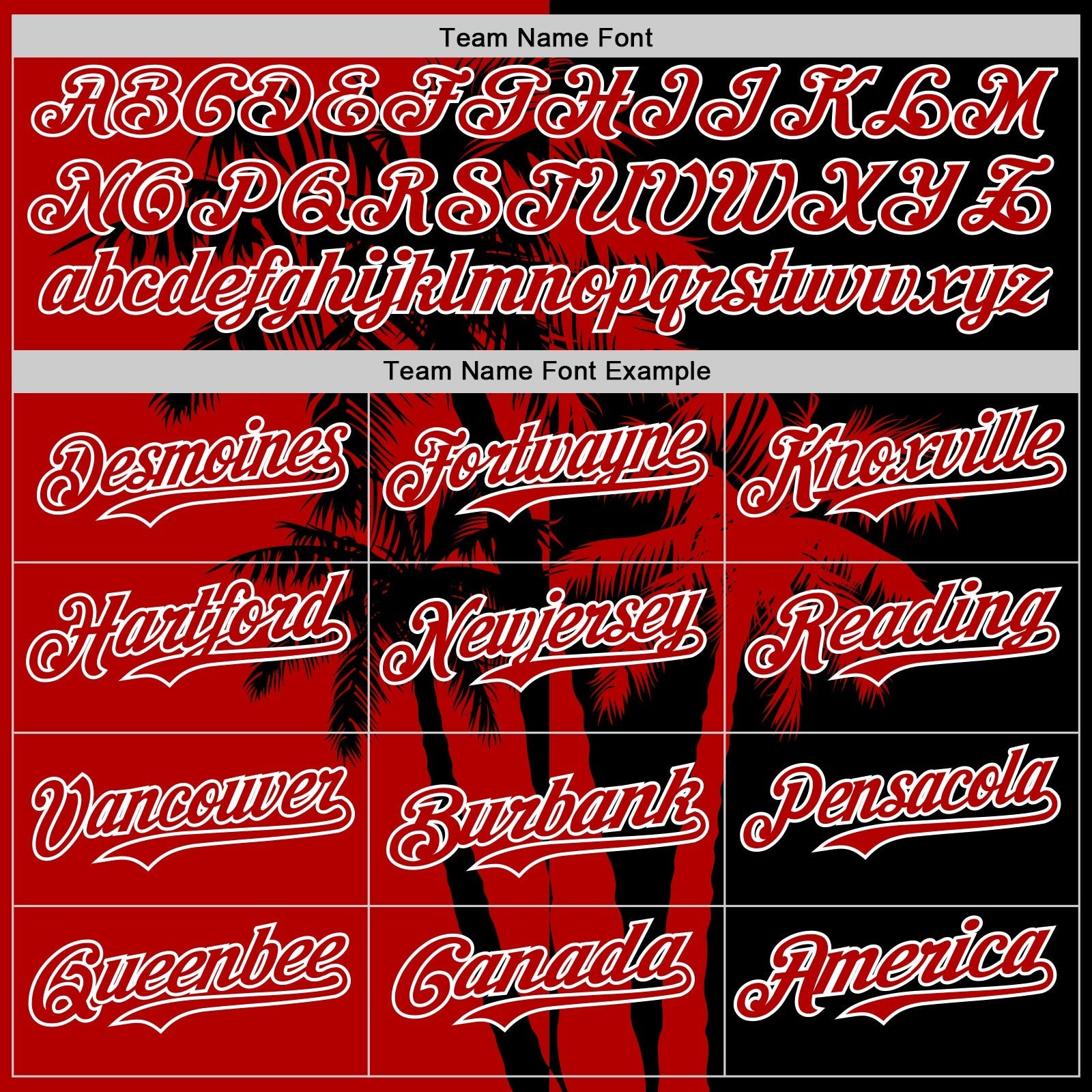 Custom Black Red-White Hawaii Palm Trees Tropical Coconut Authentic Baseball Jersey baseball jersey product view 4
