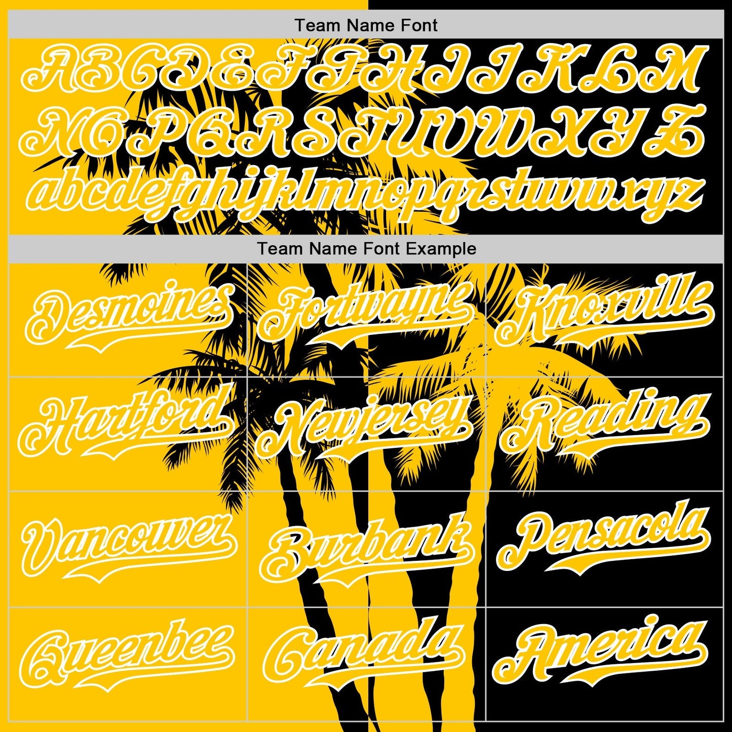 Custom Black Yellow-White Hawaii Palm Trees Tropical Coconut Authentic Baseball Jersey baseball jersey product view 4