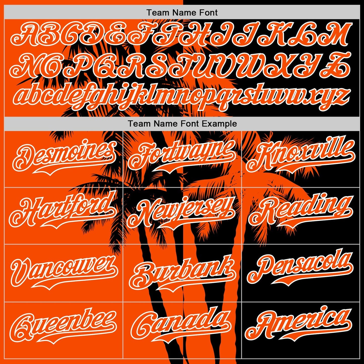 Custom Black Orange-White Hawaii Palm Trees Tropical Coconut Authentic Baseball Jersey baseball jersey product view 4