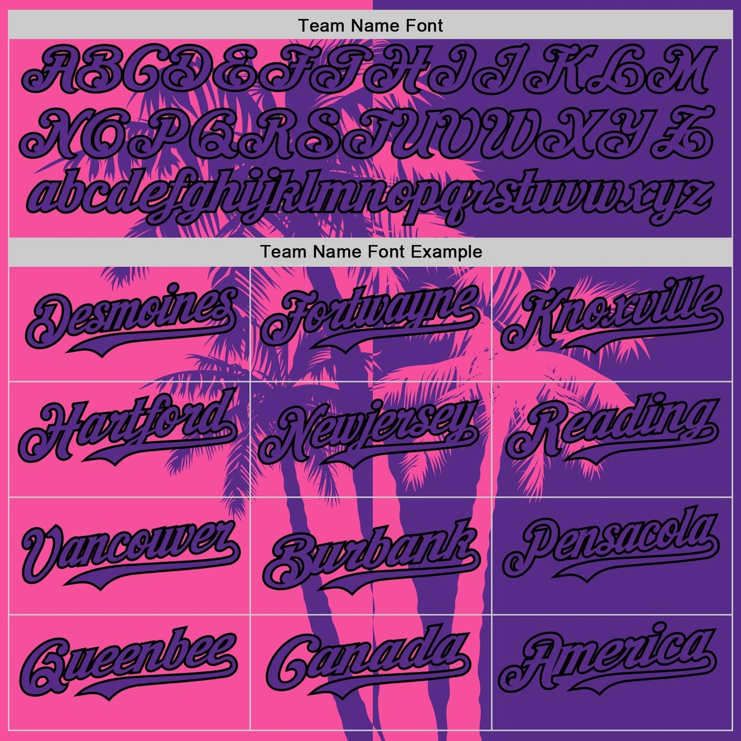 Custom Purple Pink-Black Hawaii Palm Trees Tropical Coconut Authentic Baseball Jersey baseball jersey product view 4
