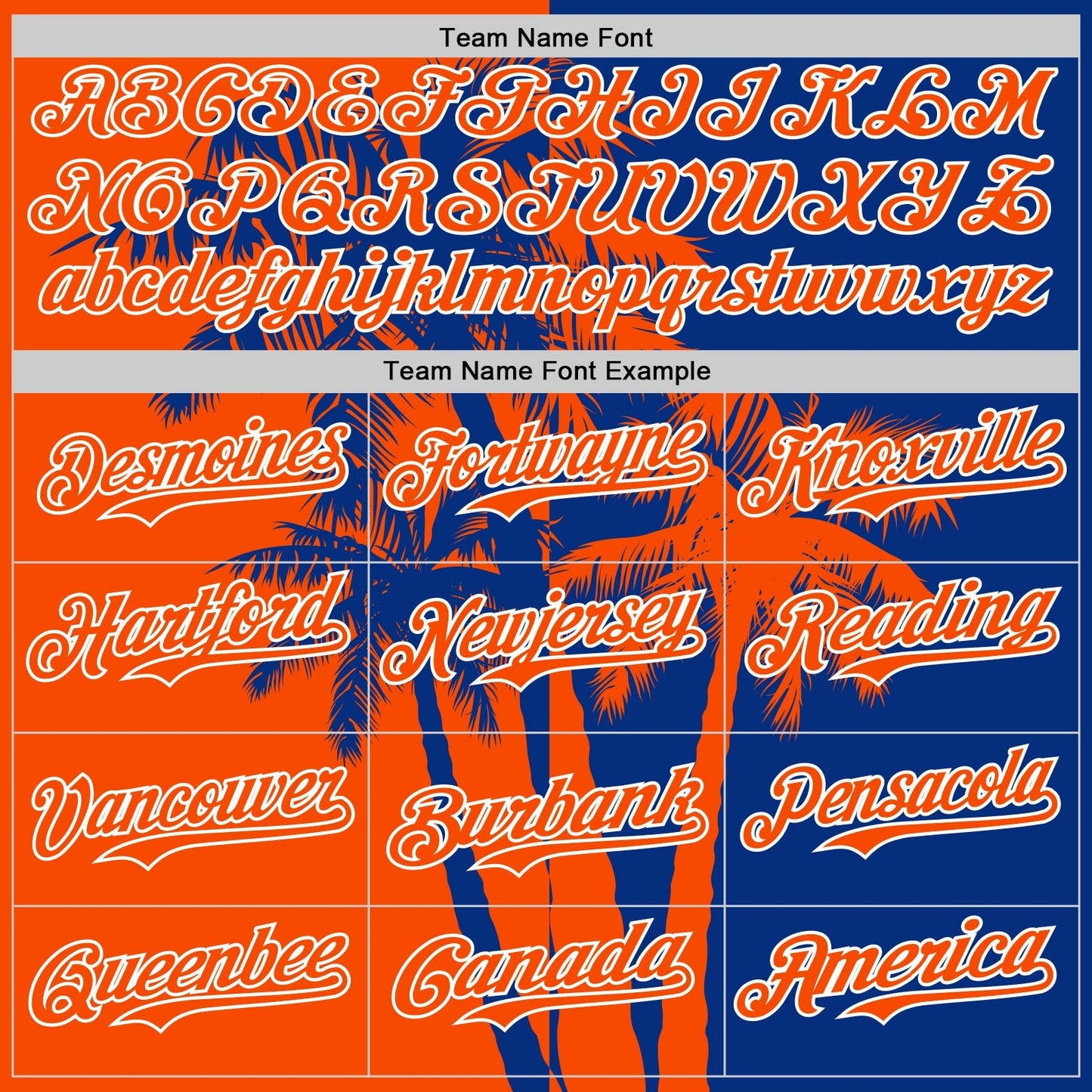 Custom Royal Orange-White Hawaii Palm Trees Tropical Coconut Authentic Baseball Jersey baseball jersey product view 4