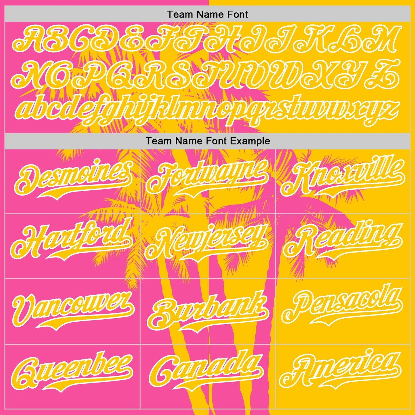 Custom Yellow Pink-White Hawaii Palm Trees Tropical Coconut Authentic Baseball Jersey baseball jersey product view 4