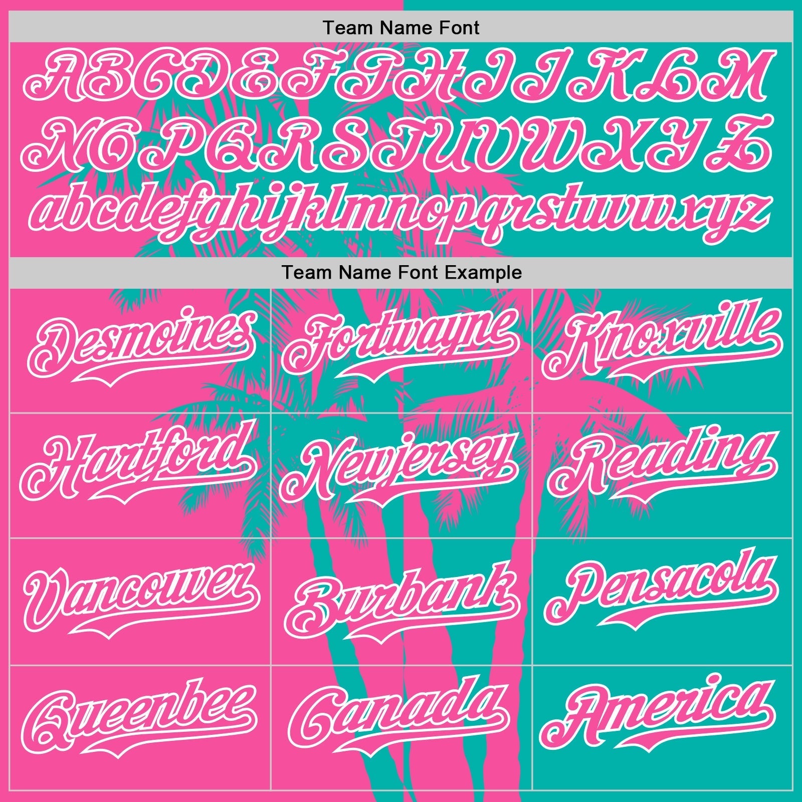 Custom Aqua Pink-White Hawaii Palm Trees Tropical Coconut Authentic Baseball Jersey baseball jersey product view 4