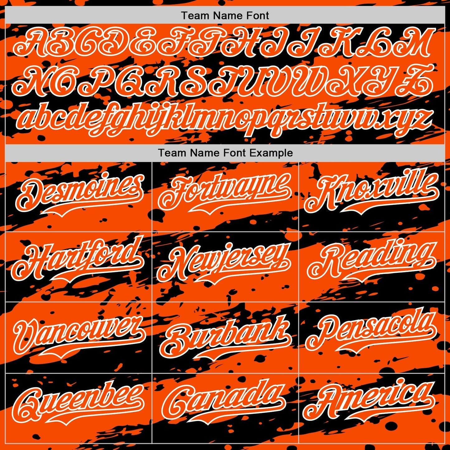 Custom Orange Black-White Paint Splash Stripe Authentic Baseball Jersey baseball jersey product view 4