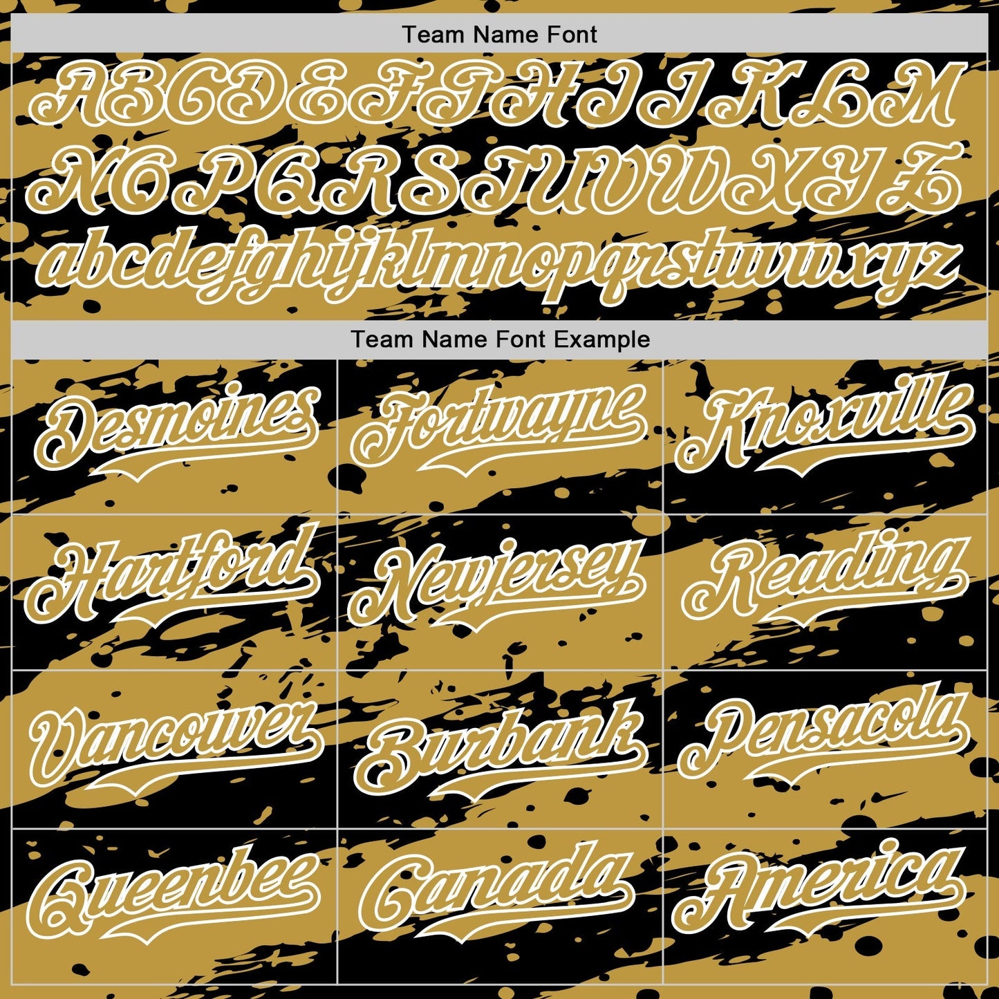Custom Old Gold Black-White Paint Splash Stripe Authentic Baseball Jersey baseball jersey product view 4