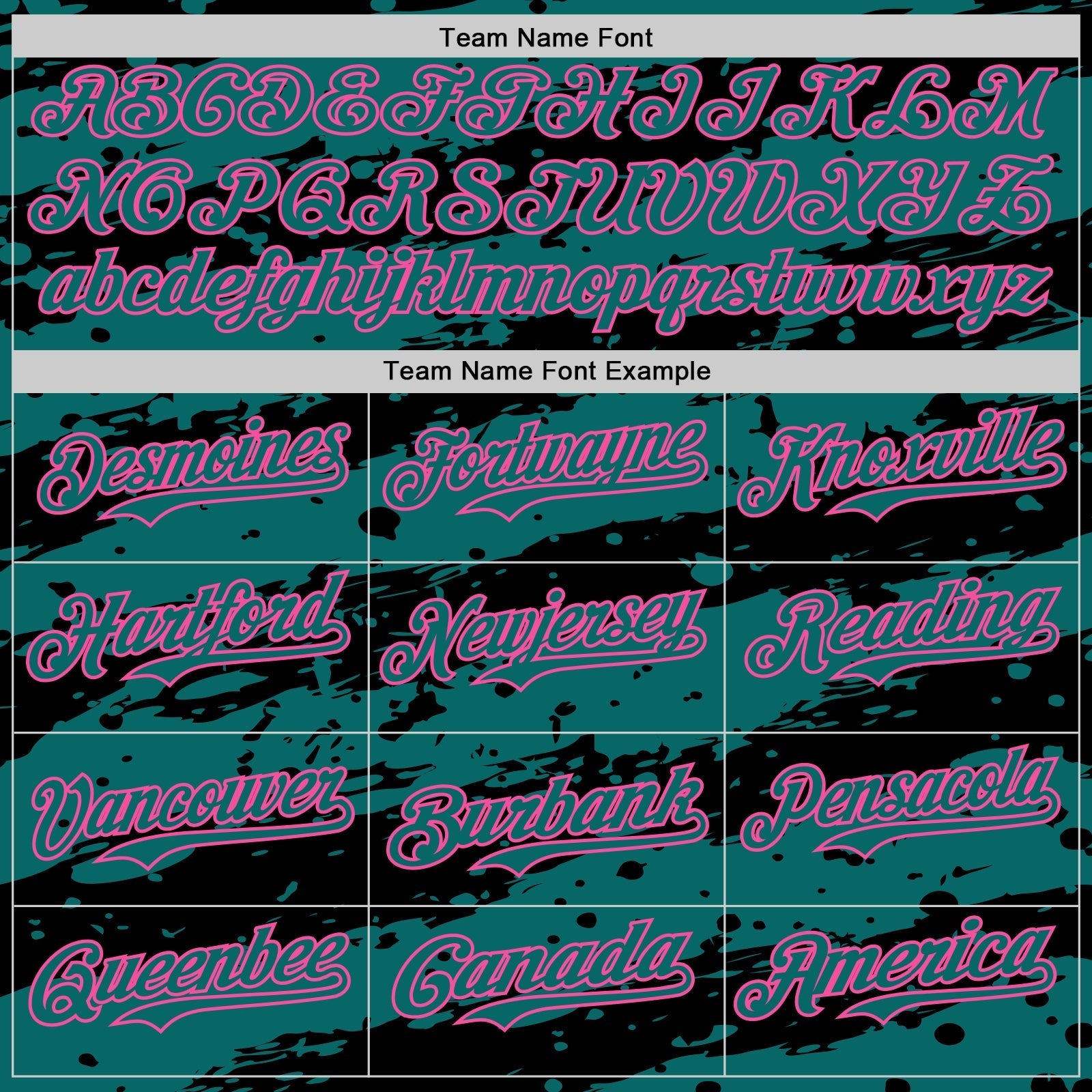 Custom Teal Black-Pink Paint Splash Stripe Authentic Baseball Jersey baseball jersey product view 4
