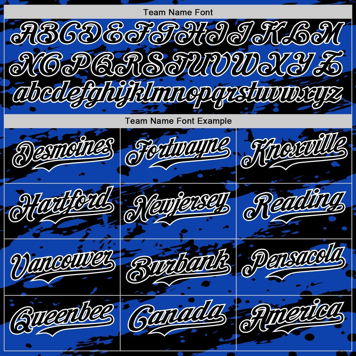 Custom Thunder Blue Black-White Paint Splash Stripe Authentic Baseball Jersey baseball jersey product view 4