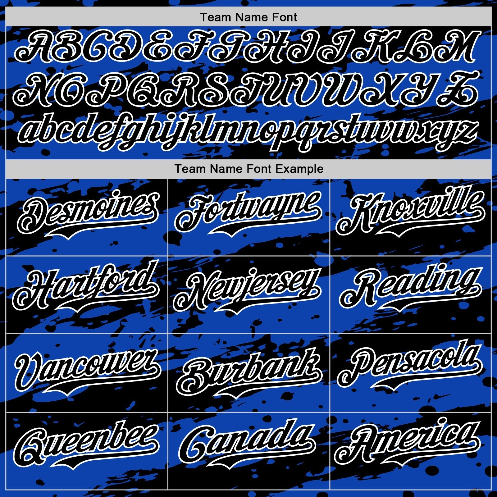 Custom Thunder Blue Black-White Paint Splash Stripe Authentic Baseball Jersey baseball jersey product view 4