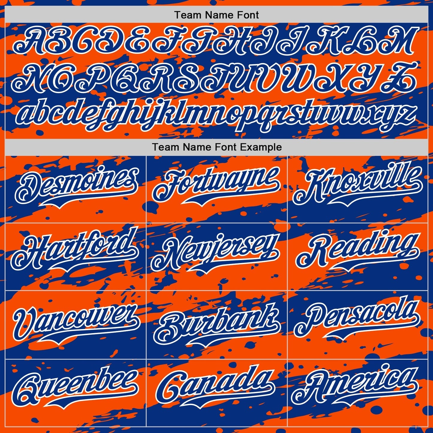 Custom Orange Royal-White Paint Splash Stripe Authentic Baseball Jersey baseball jersey product view 4