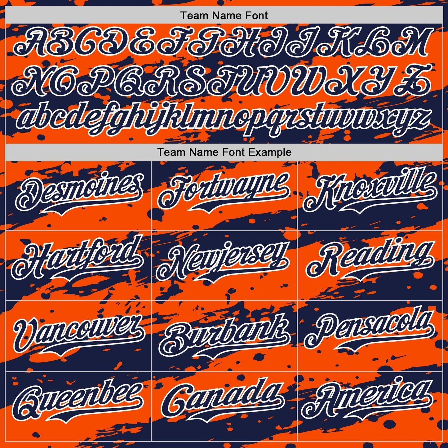 Custom Orange Navy-White Paint Splash Stripe Authentic Baseball Jersey baseball jersey product view 4