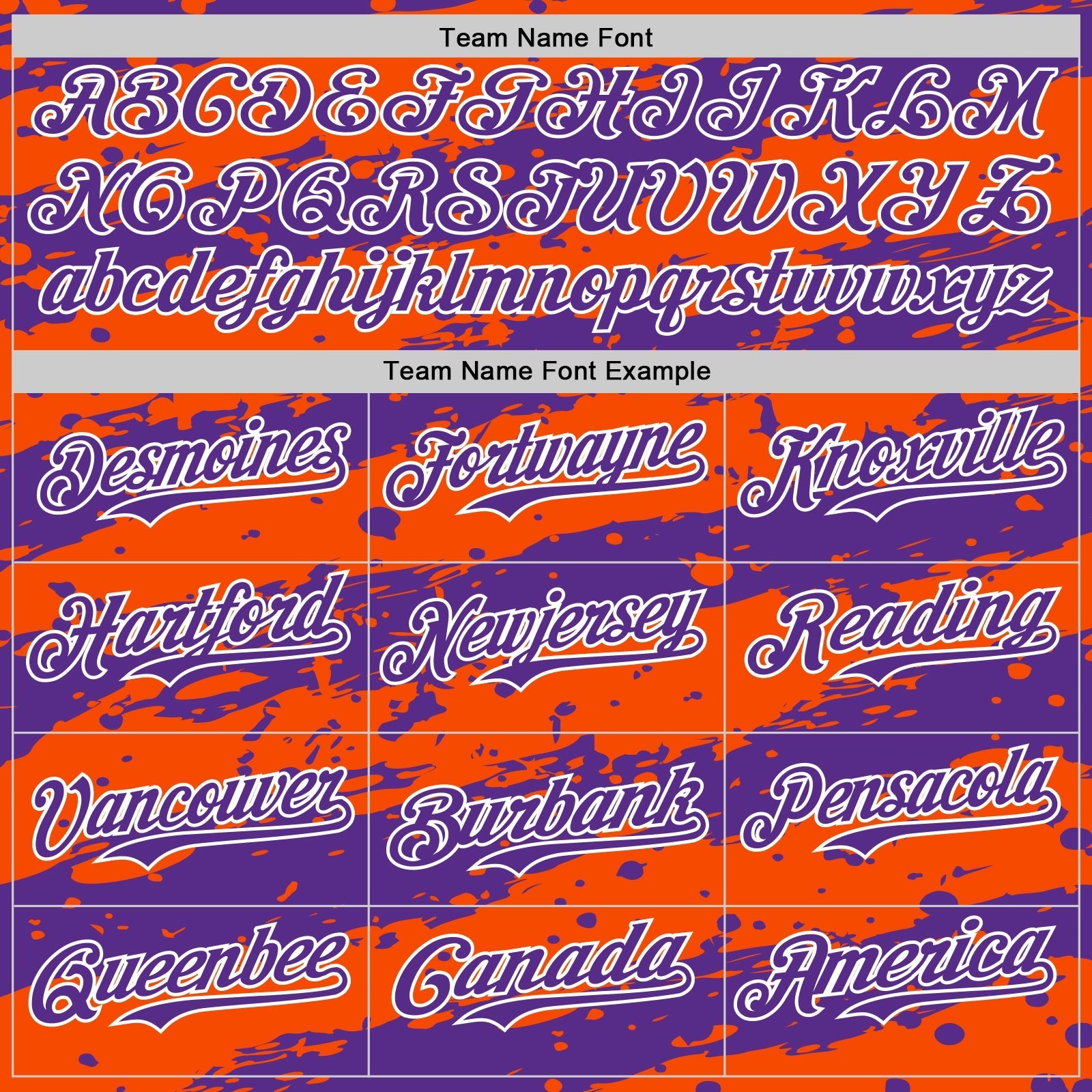 Custom Orange Purple-White Paint Splash Stripe Authentic Baseball Jersey baseball jersey product view 4