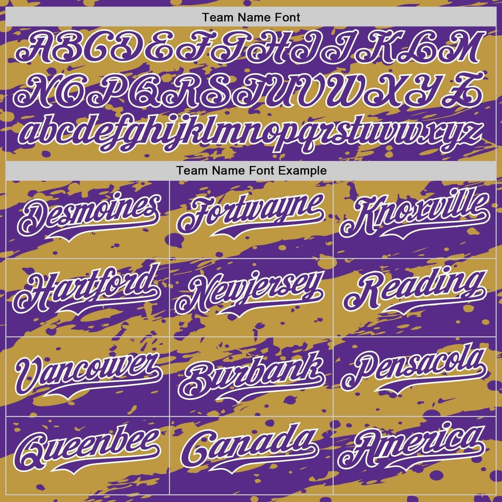 Custom Old Gold Purple-White Paint Splash Stripe Authentic Baseball Jersey baseball jersey product view 4